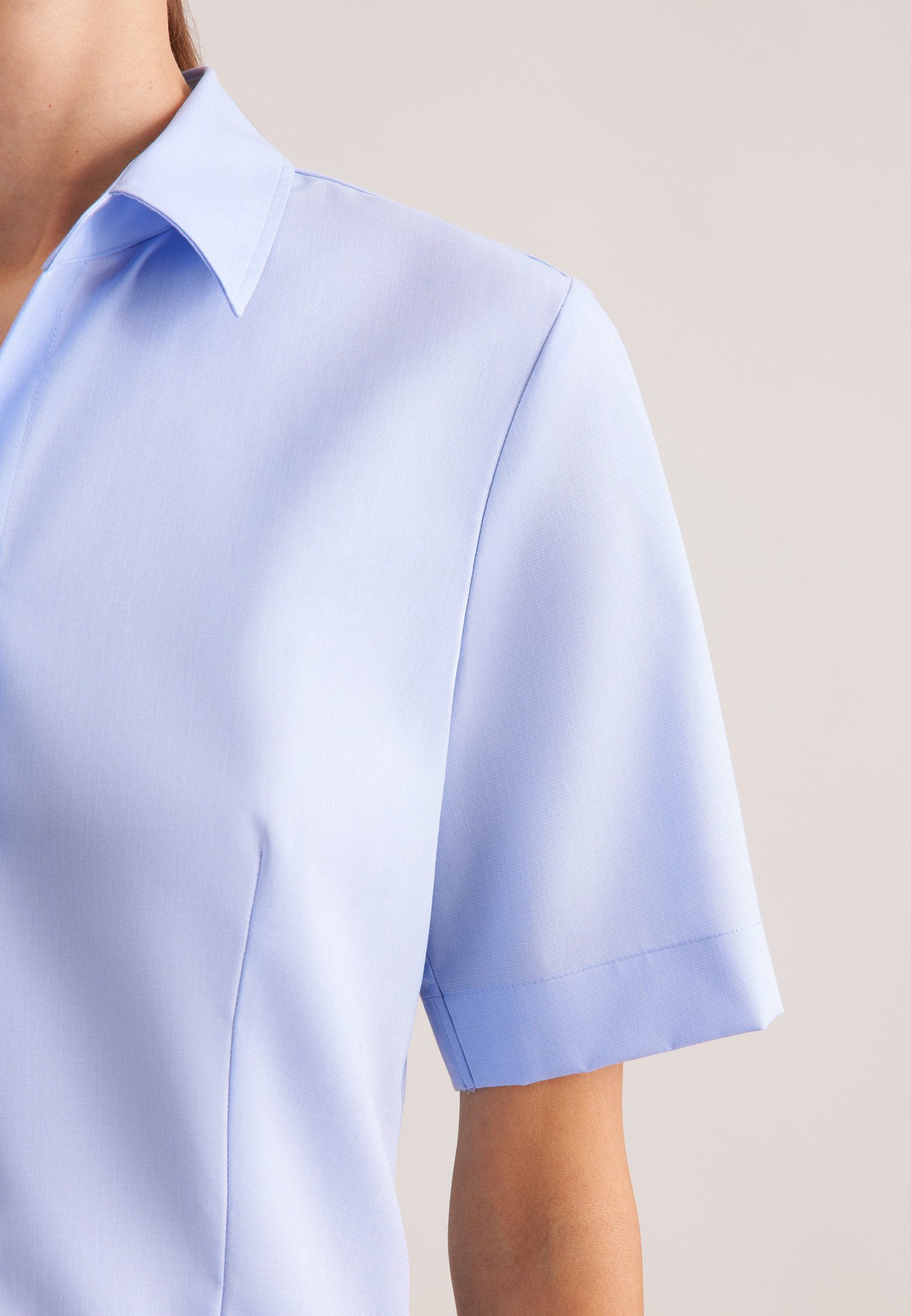 seidensticker Overhemdblouse Zwarte roos 1/2 kraag uni