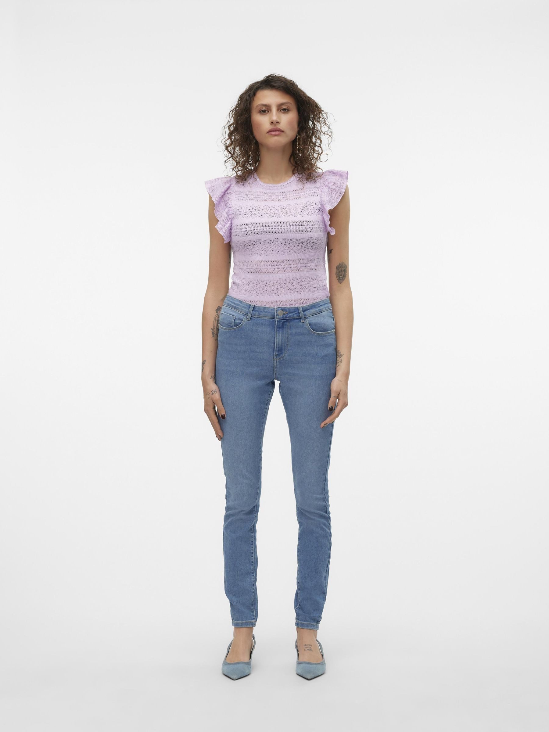 Vero Moda Skinny fit jeans VMELLY MR SKINNY JEANS BLUE NOOS