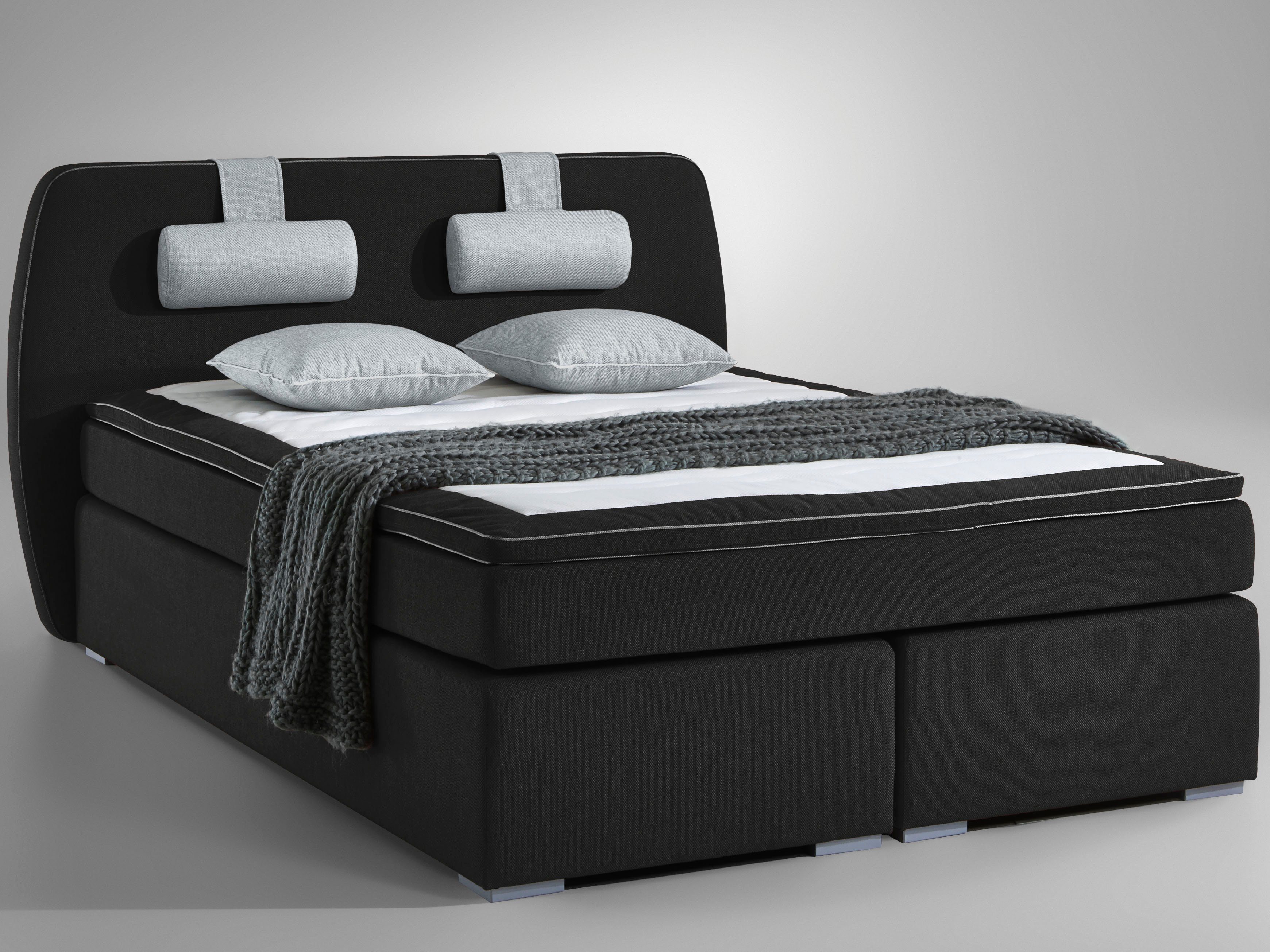 ATLANTIC home collection Boxspring Rex met topmatras en verstelbaar nekkussen