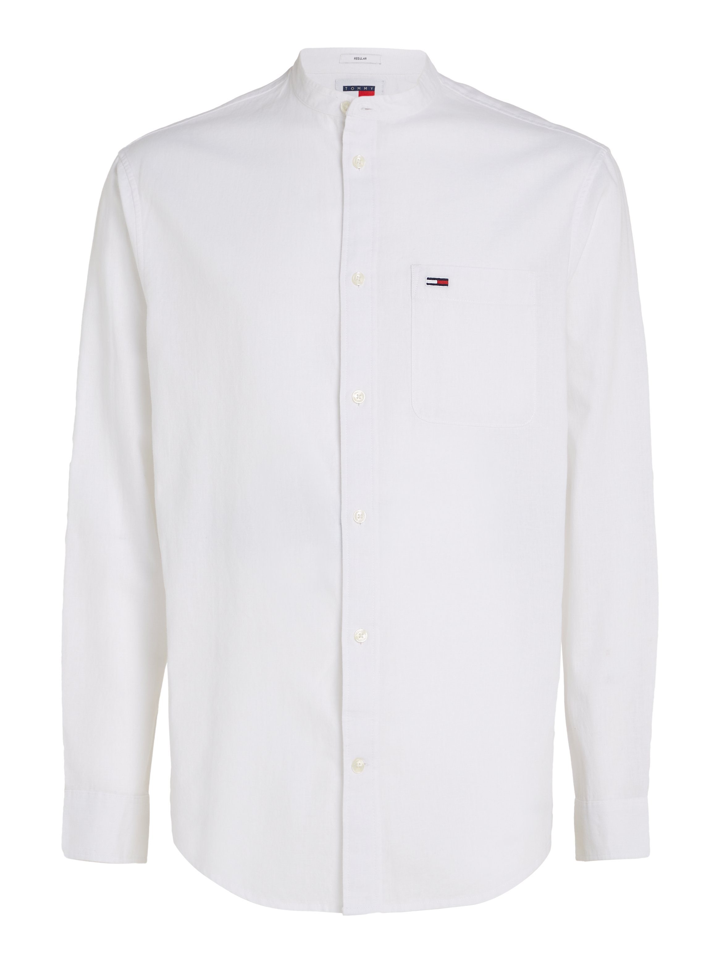 TOMMY JEANS Overhemd met lange mouwen TJM REG MAO LINEN BLEND SHIRT