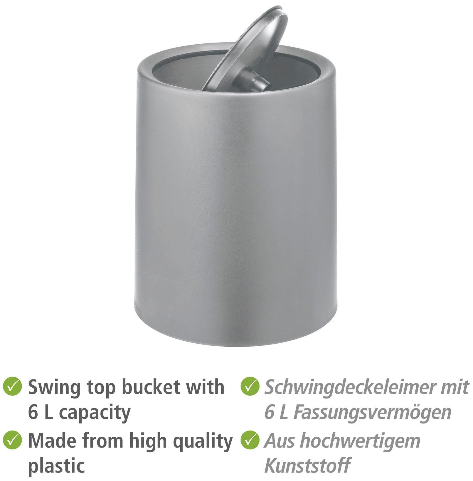 WENKO Tissue-emmer Atri met swingdeksel, 6 liter