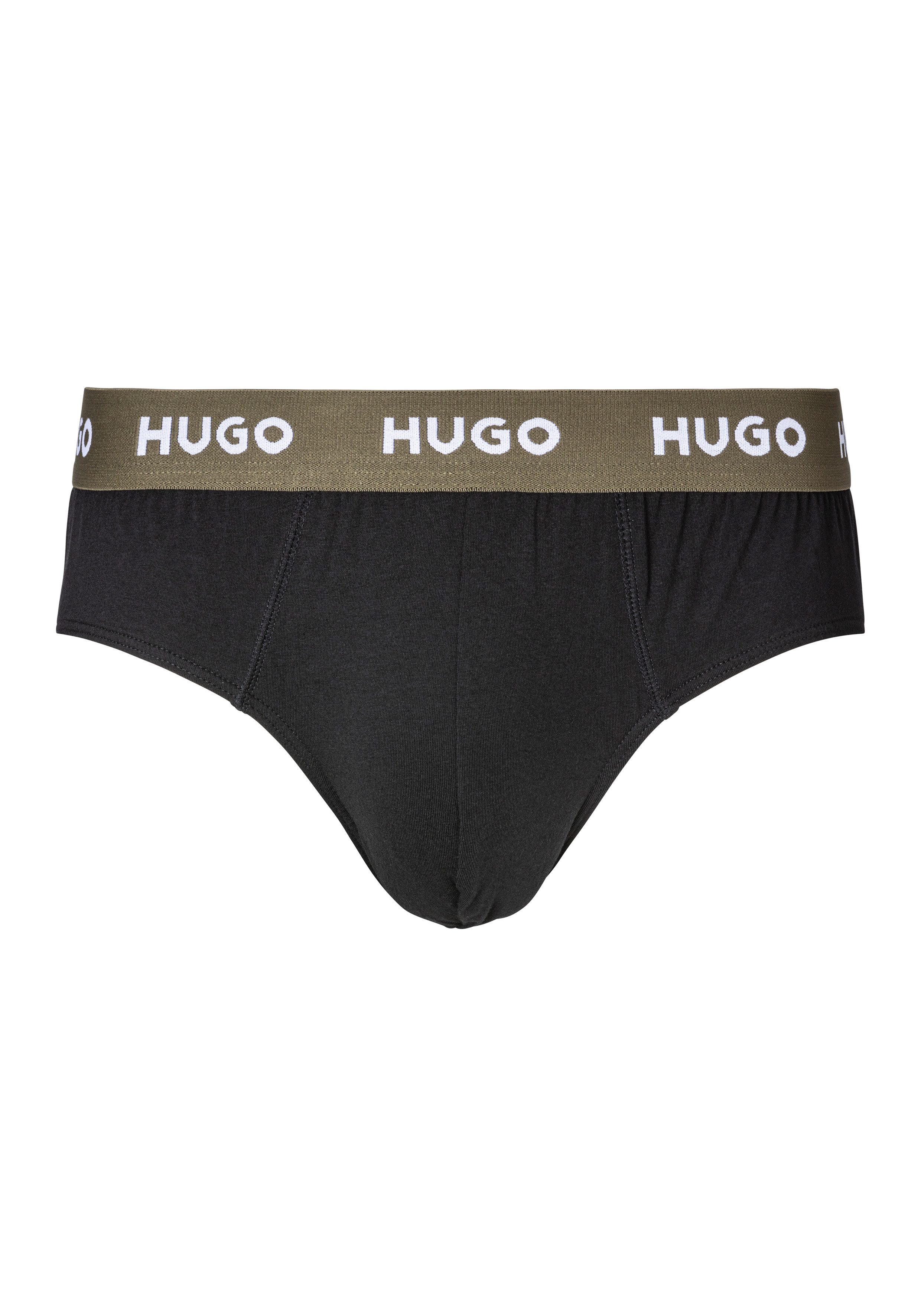 HUGO underwear Heupslip HIPBRIEF TRIPLETPACK met contrasterende logo-band