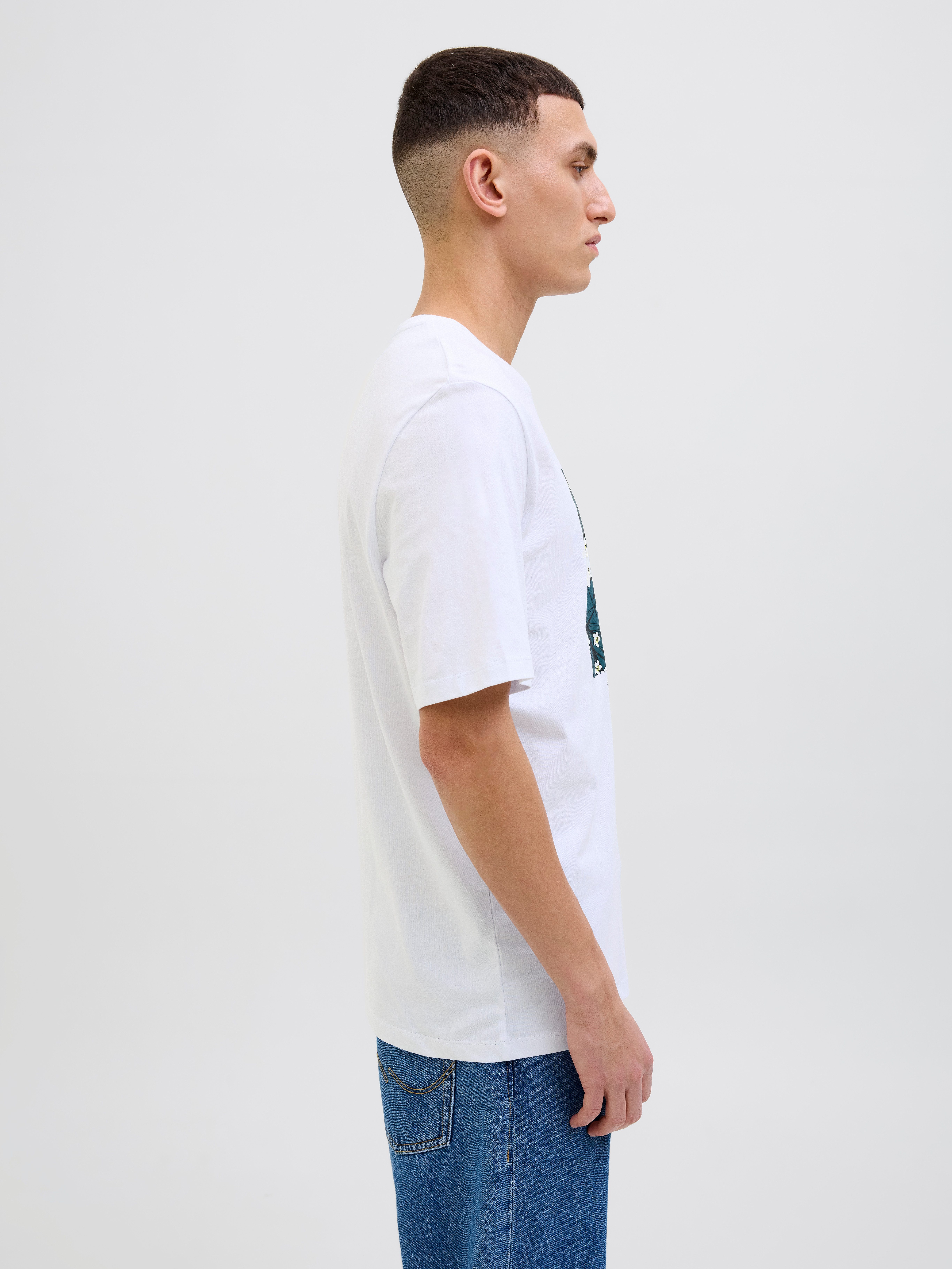 Jack & Jones Shirt met print JJHAWAII SHAPE TEE SS CREW NECK