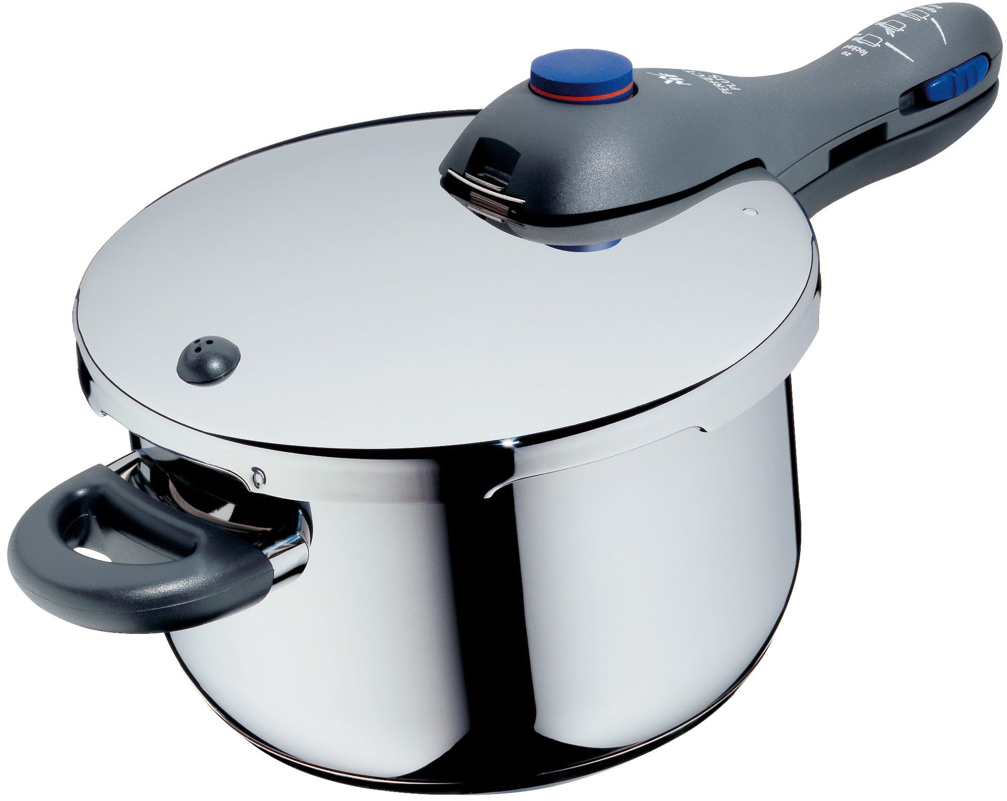 WMF Snelkookpan Perfect Plus Stoompan met een afneembare dekselgreep, inductie