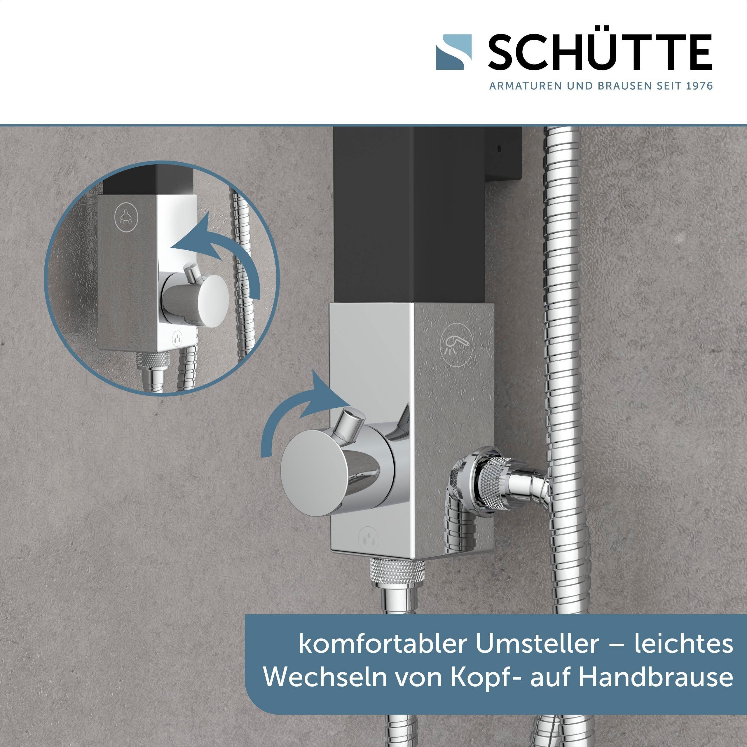 Schütte Slang en handdouche Madagaskar inclusief waterbesparende afdichting, antikalk, afneembaar zeepbakje (set)