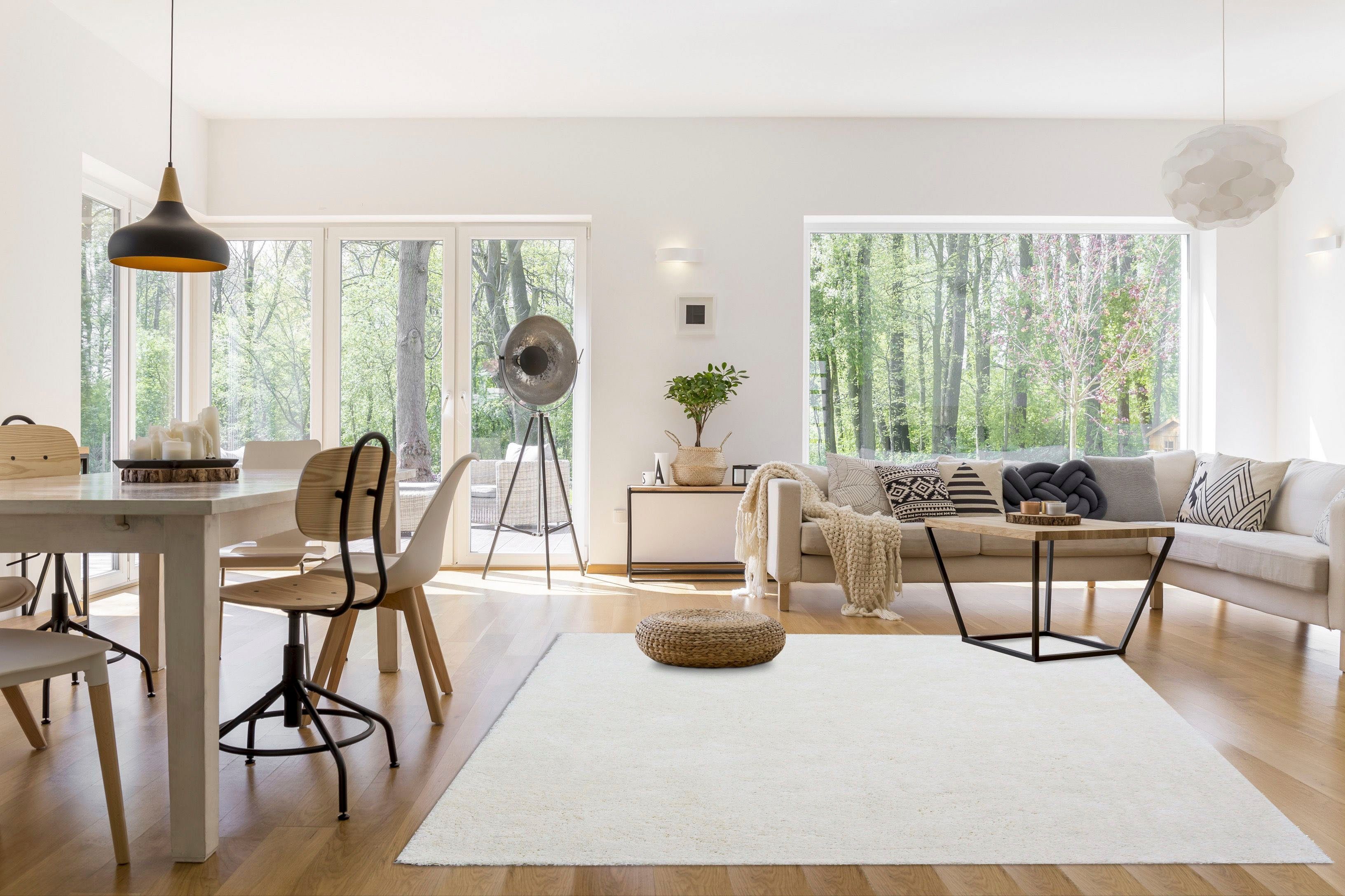LeGer Home by Lena Gercke Hoogpolig vloerkleed Lucia zachte vloerkleden, behaaglijk, woonkamer, slaapkamer, kinderkamer