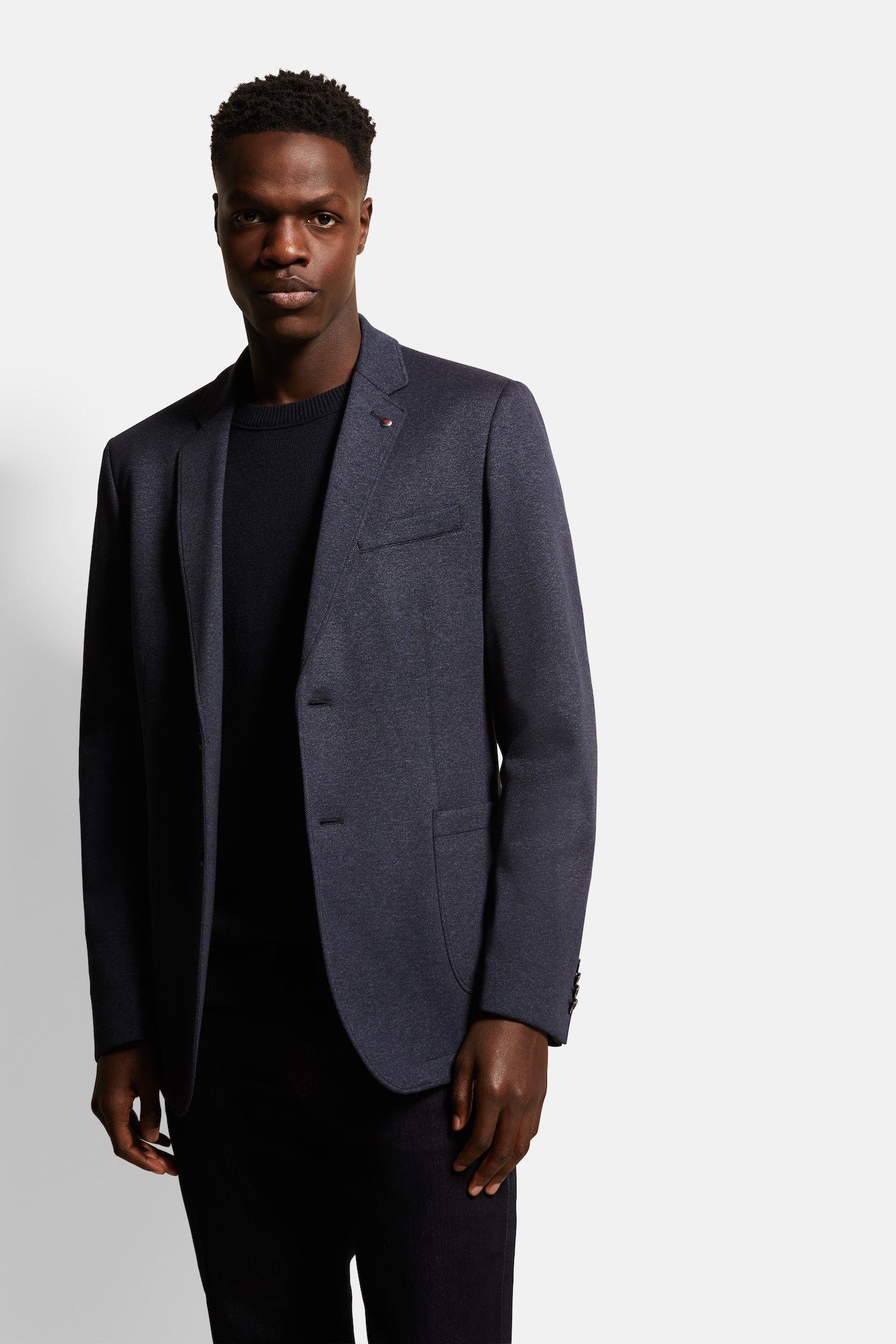 Bugatti Colbert met grote opgestikte zakken heren colberts & blazers maat 48 blauw