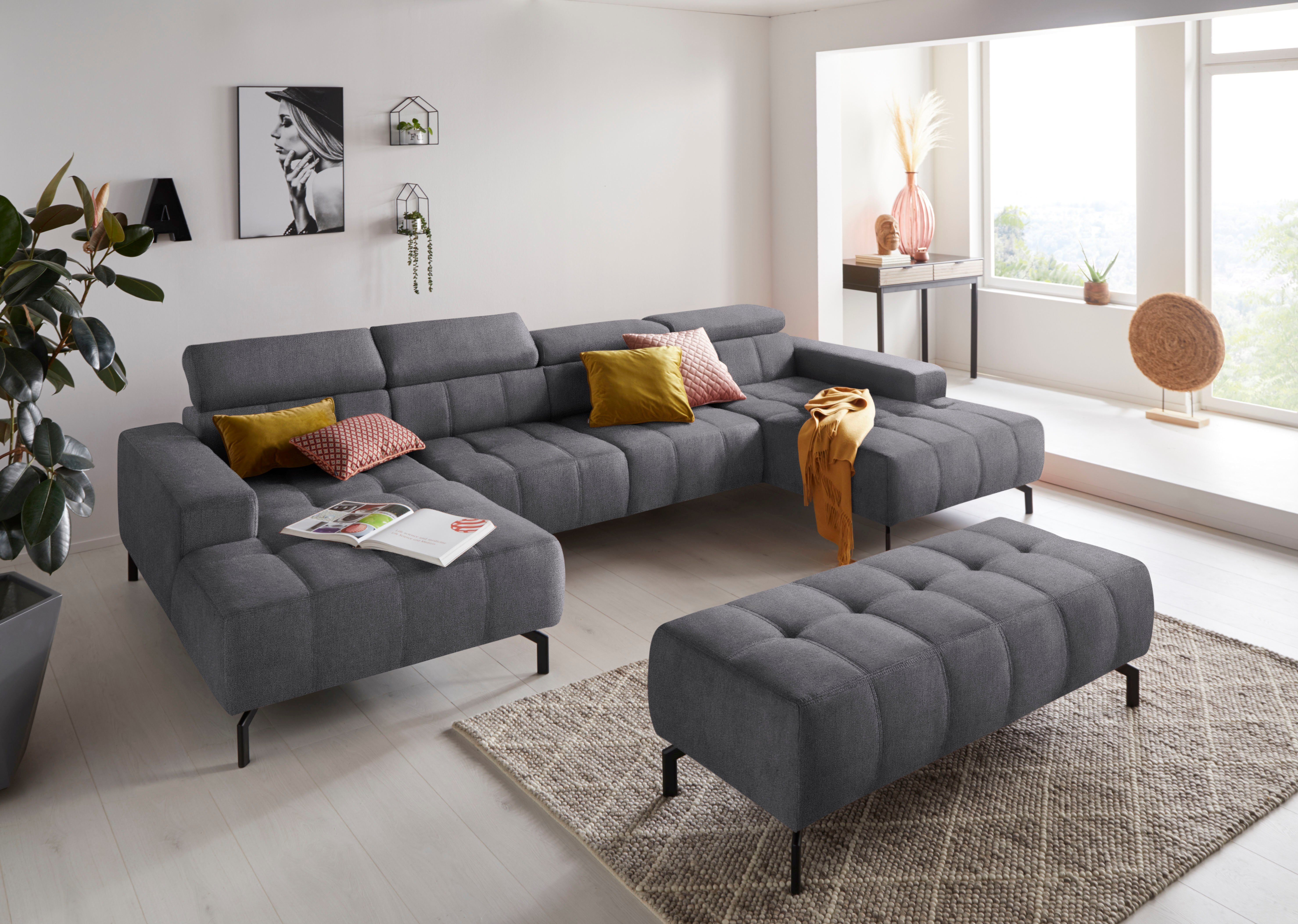DOMO collection Zithoek Cunelli mooie zitnaden als designelement, stevige zitcomfort, U-vorm