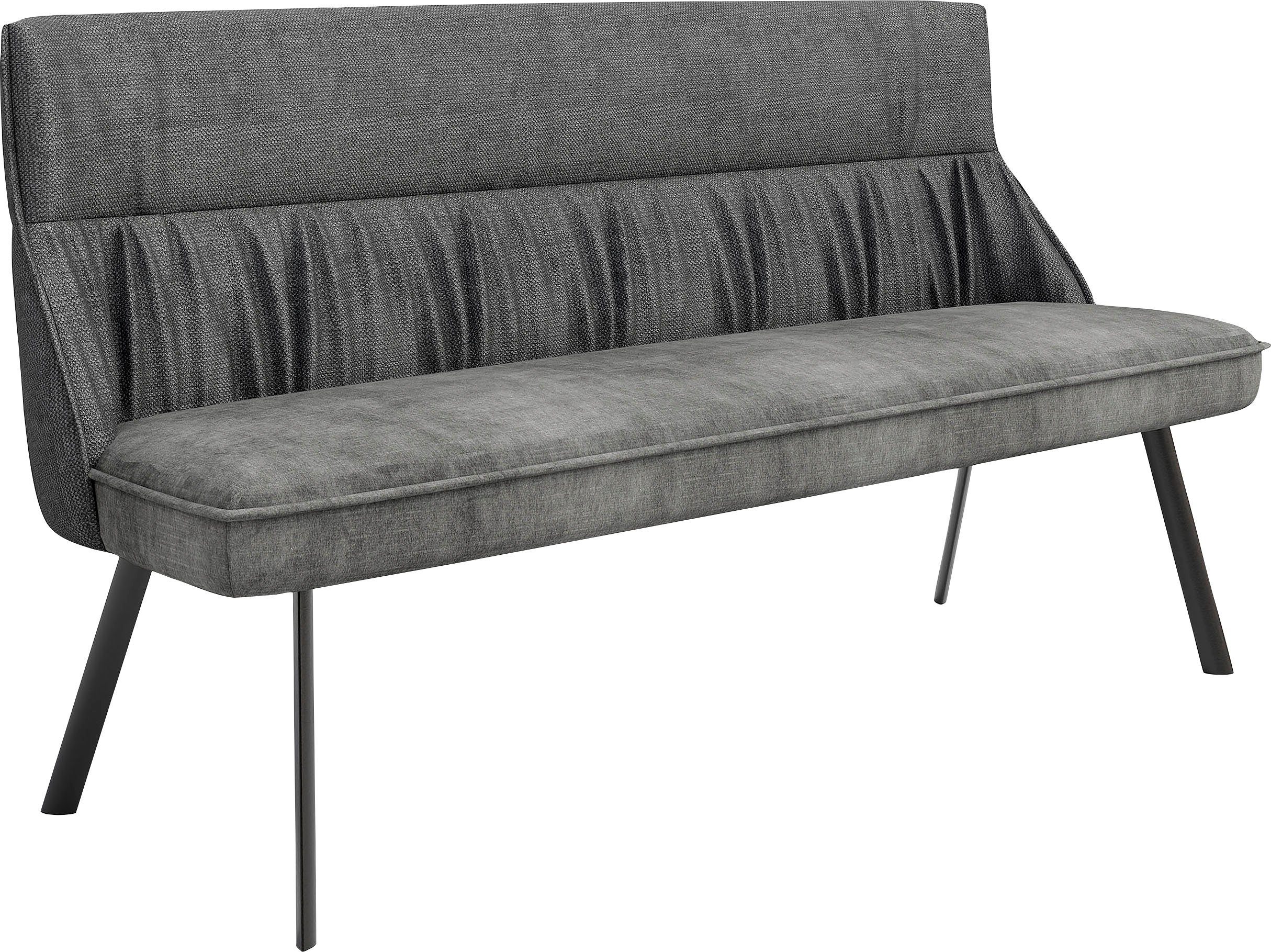 byLIVING Bank California 180 cm bank, weefstof en vintage fluweel met prettige nosag-vering (1 stuk)