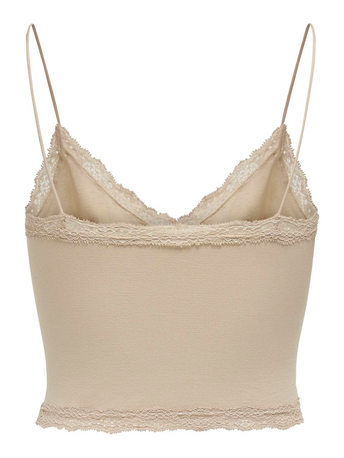 Only Kanten top ONLVICKY LACE SEAMLESS CROPPED TOP