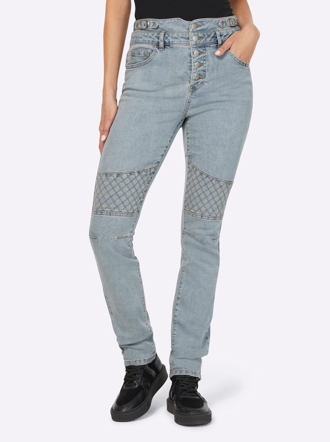 heine Prettige jeans dames skinny jeans maat 38 blauw