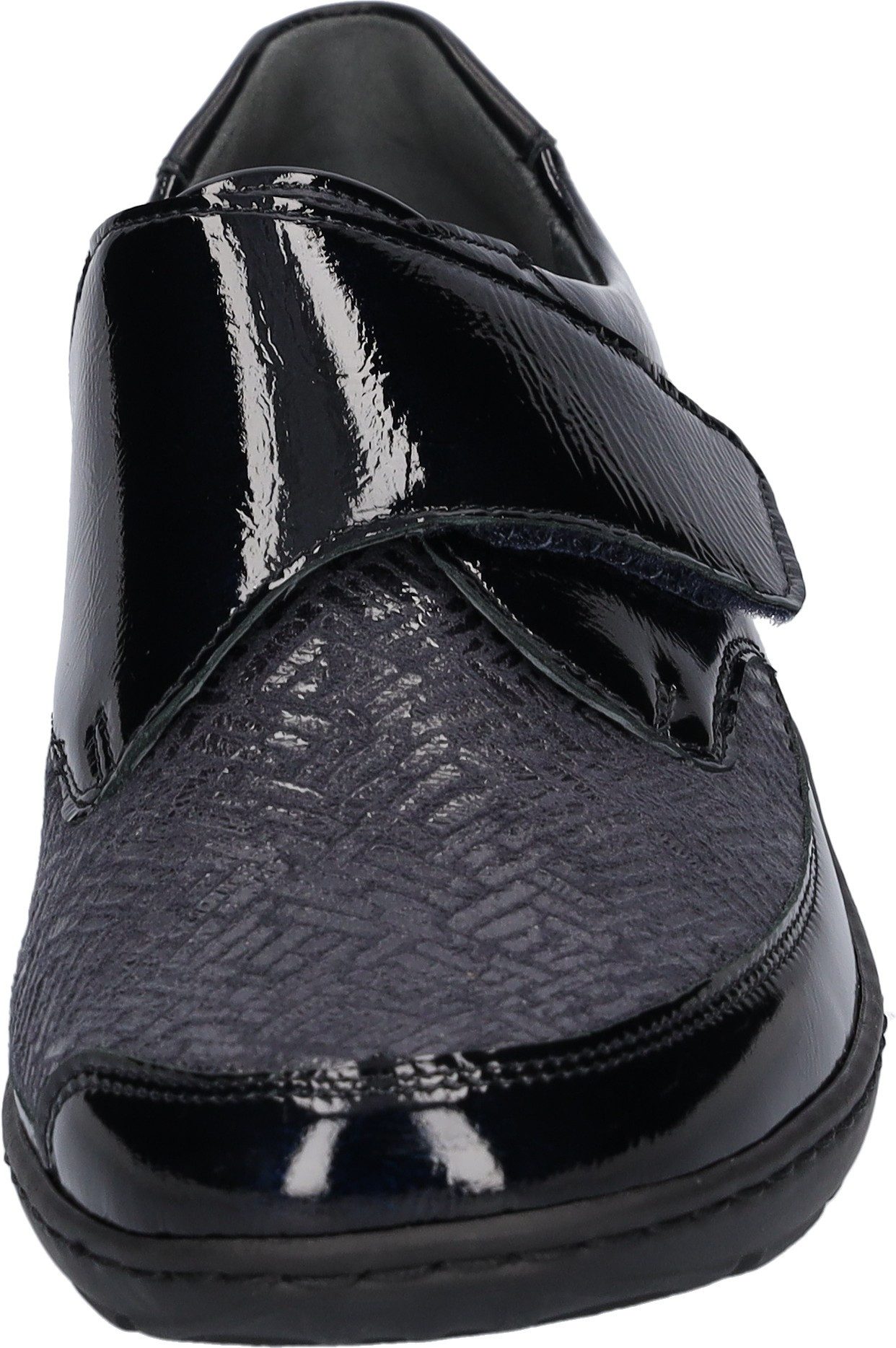 Waldläufer Klittenbandschoenen HENNI-Soft , comfortabele schoen, comfortabele schoen in lak-look, breedte h = zeer breed