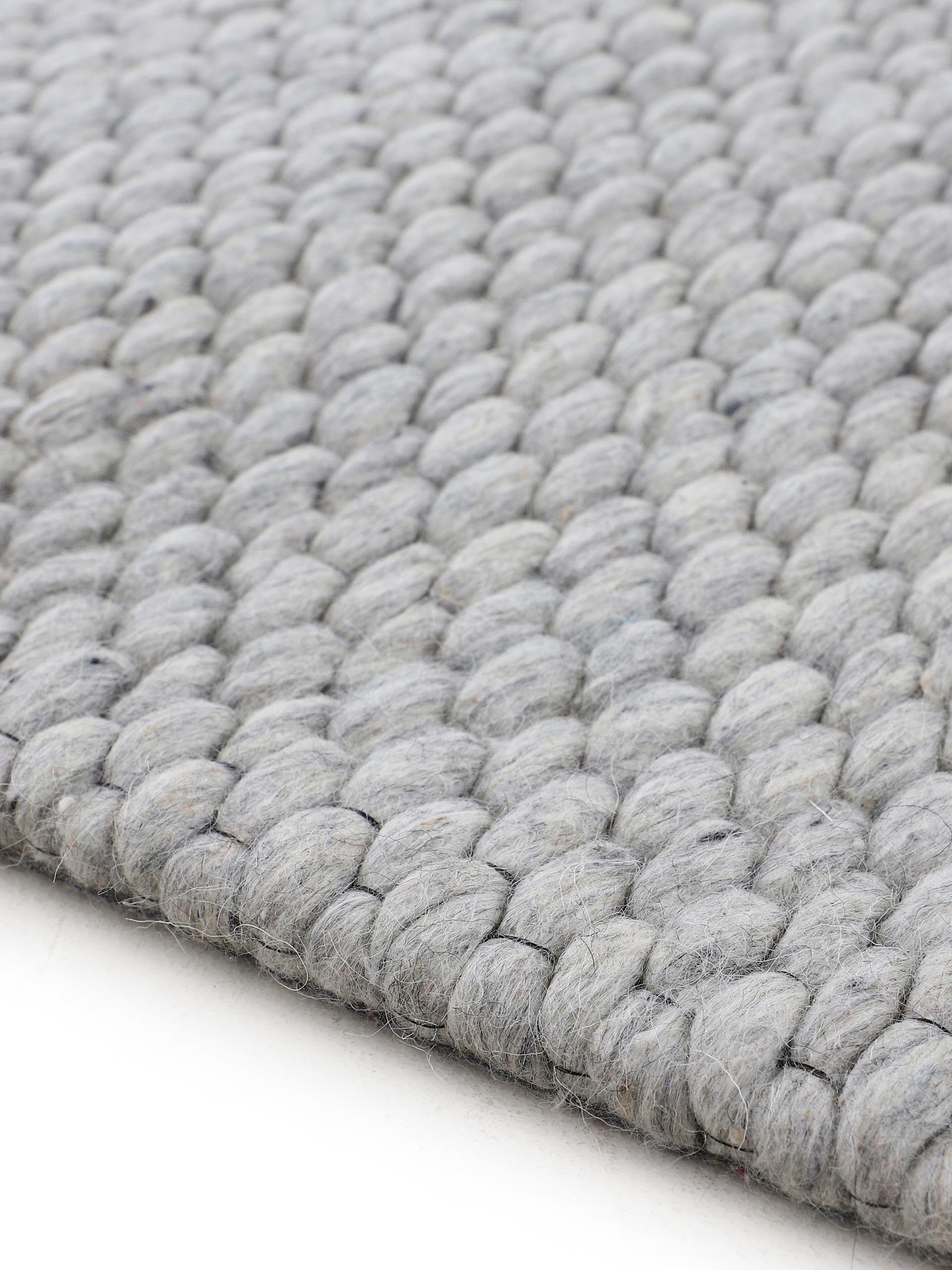 carpetfine Wollen kleed Sina grove structuur, tijdloos design, 100% wol, woonkamer