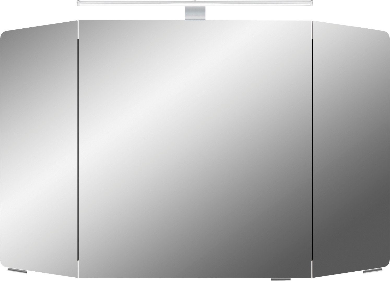 Saphir Badkamerset Cassca sprint 4-delig mineraalmarmeren wastafel met led-spiegelkast (5-delig)