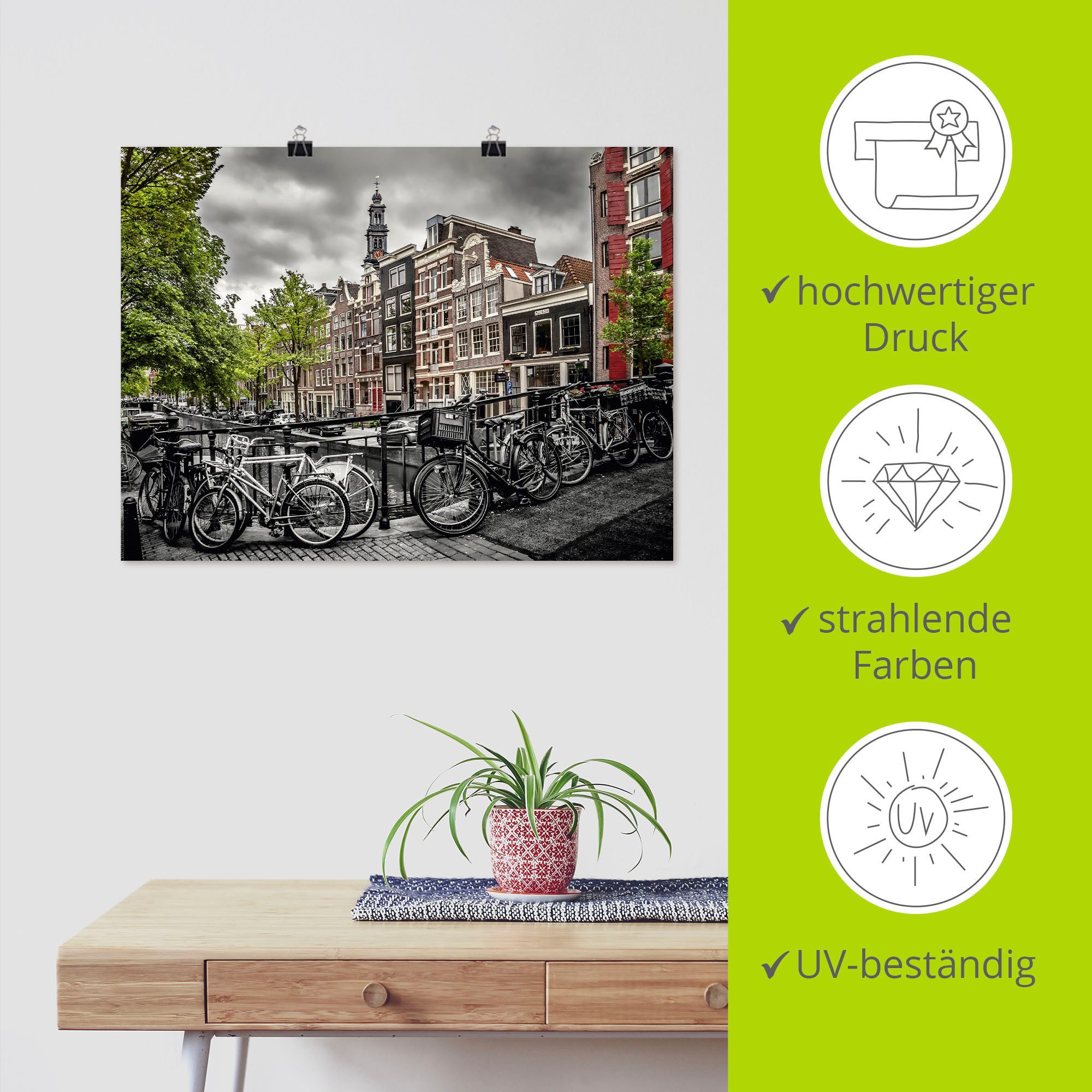 Artland Poster Amsterdam Bloemgracht I als artprint op linnen, muursticker of poster in verschillende maten