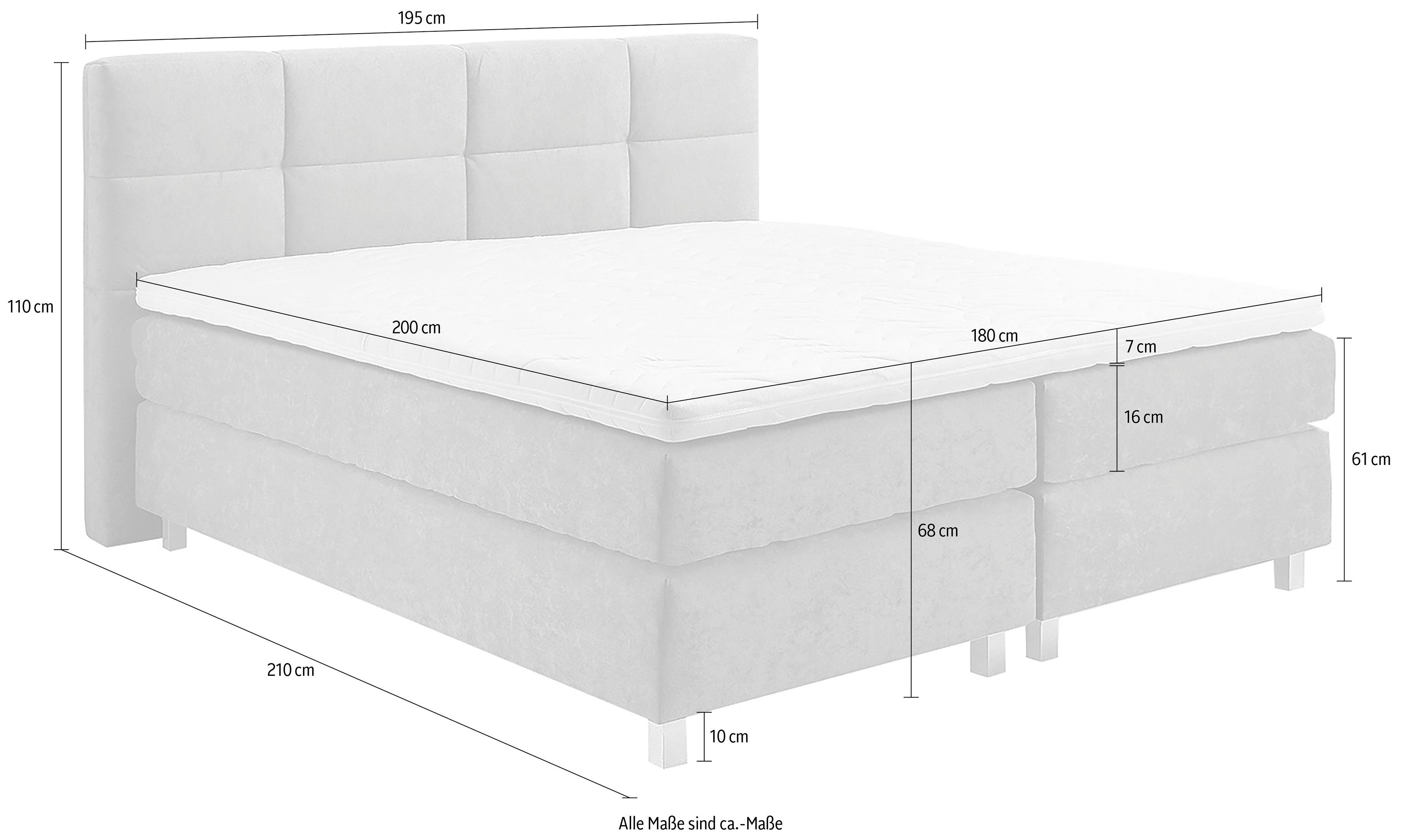 Westfalia Polsterbetten Boxspring naar keuze met topmatras van koudschuim
