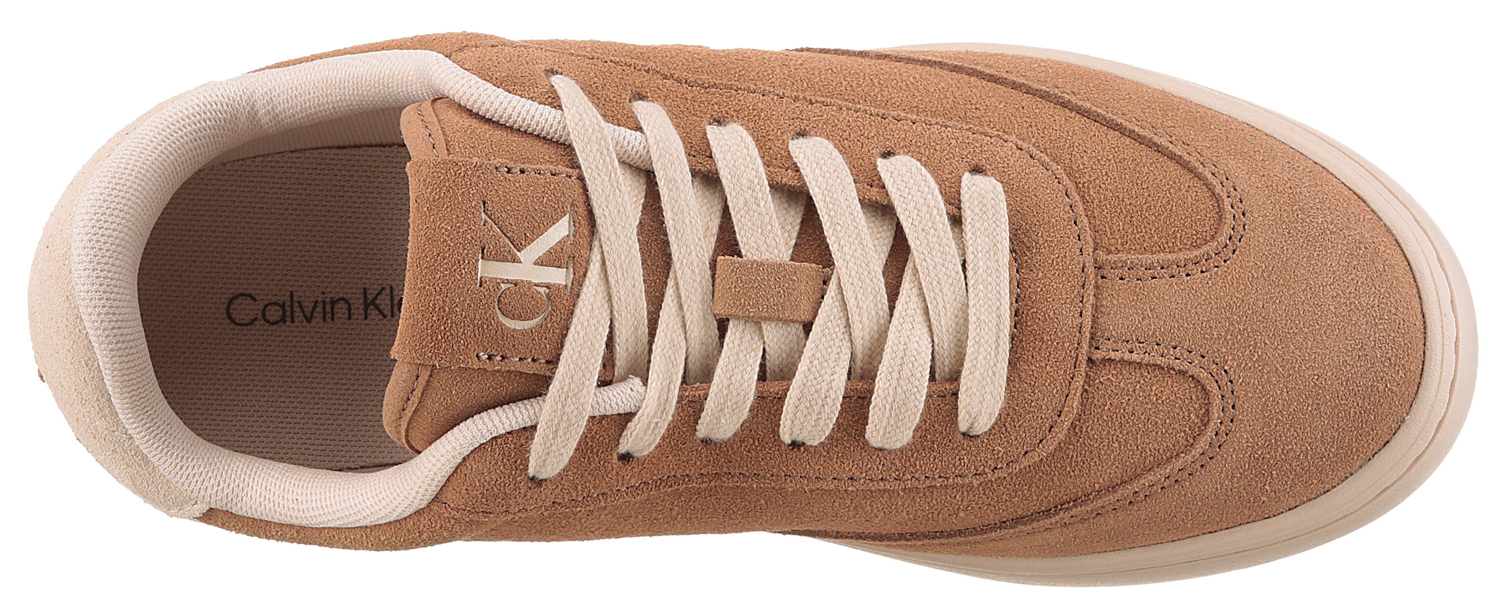 Calvin Klein Plateausneakers CLASSIC CUPSOLE LACEUP WT WM , veterschoen, vrijetijdsschoen, basket-sneaker, lage schoen met logo