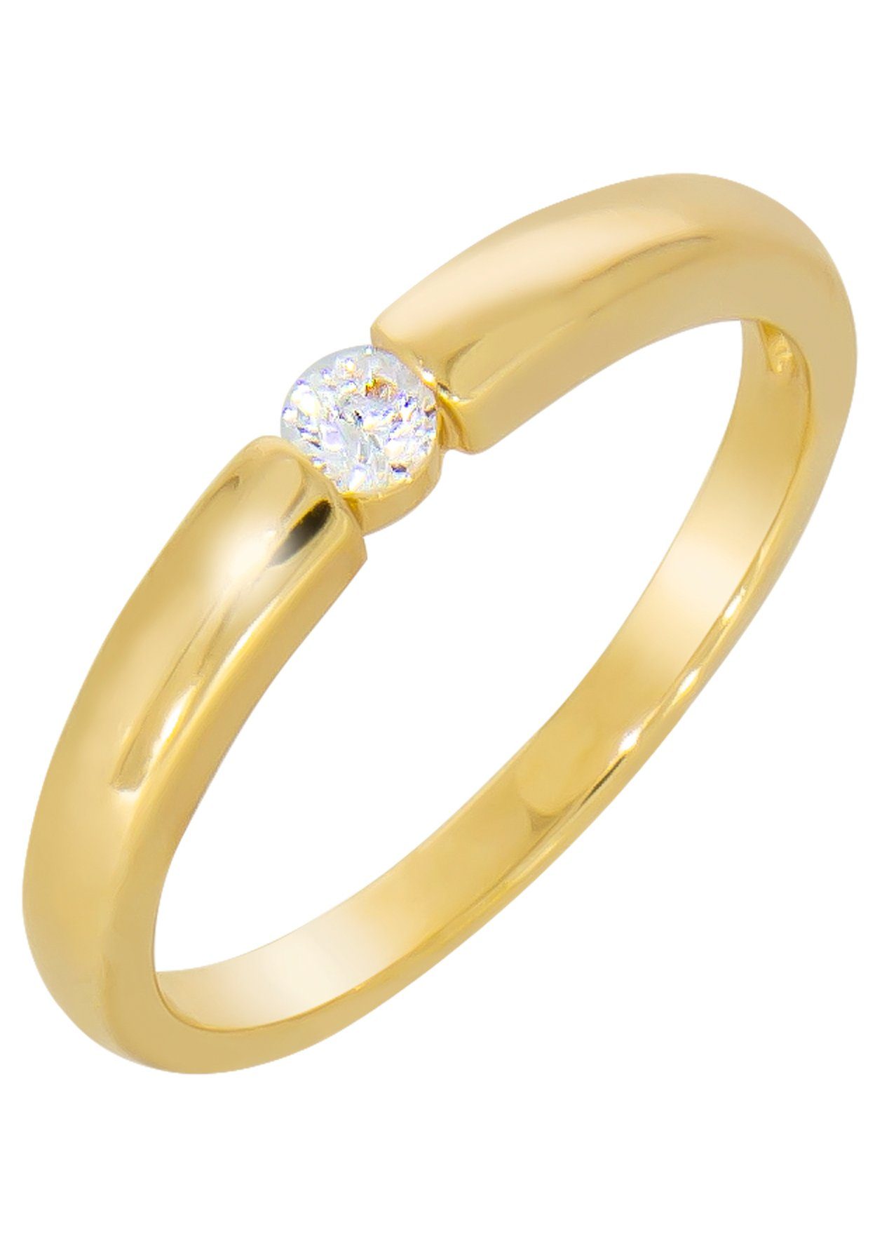 Firetti Ring Sieraad cadeau zilver 925 damesring verlovingsring solitair dames ringen maat 52 goud(kleur)