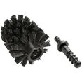 wenko reserve-borstel zwart, extra borstelkop met adapter, diameter 8 cm (set, 4 stuks) zwart