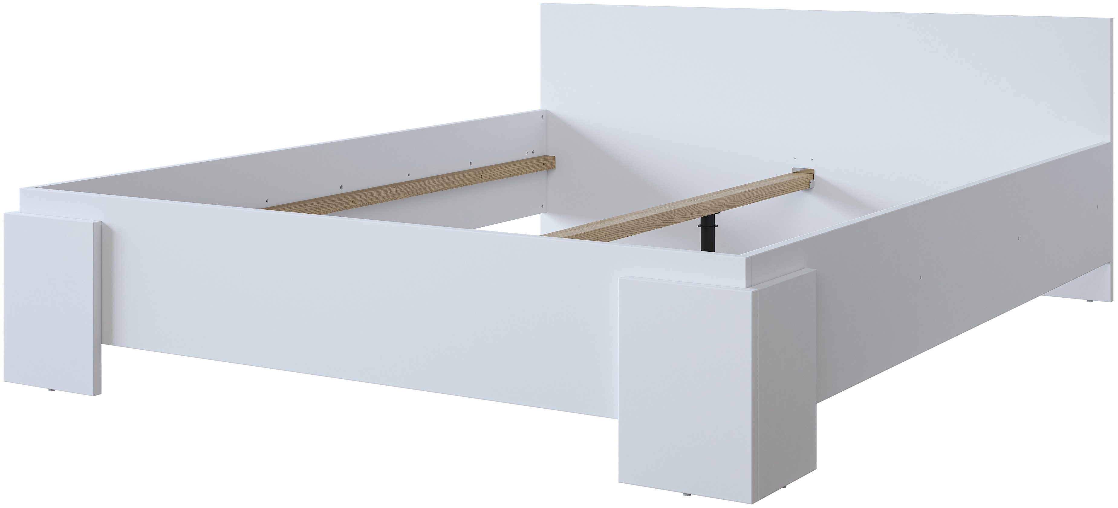 INOSIGN Bedframe India, FSC-gecertificeerd houtmateriaal, gemaakt in Europa Tweepersoonsbed 160x200 of 180x200 cm, wit of leisteenkleurig