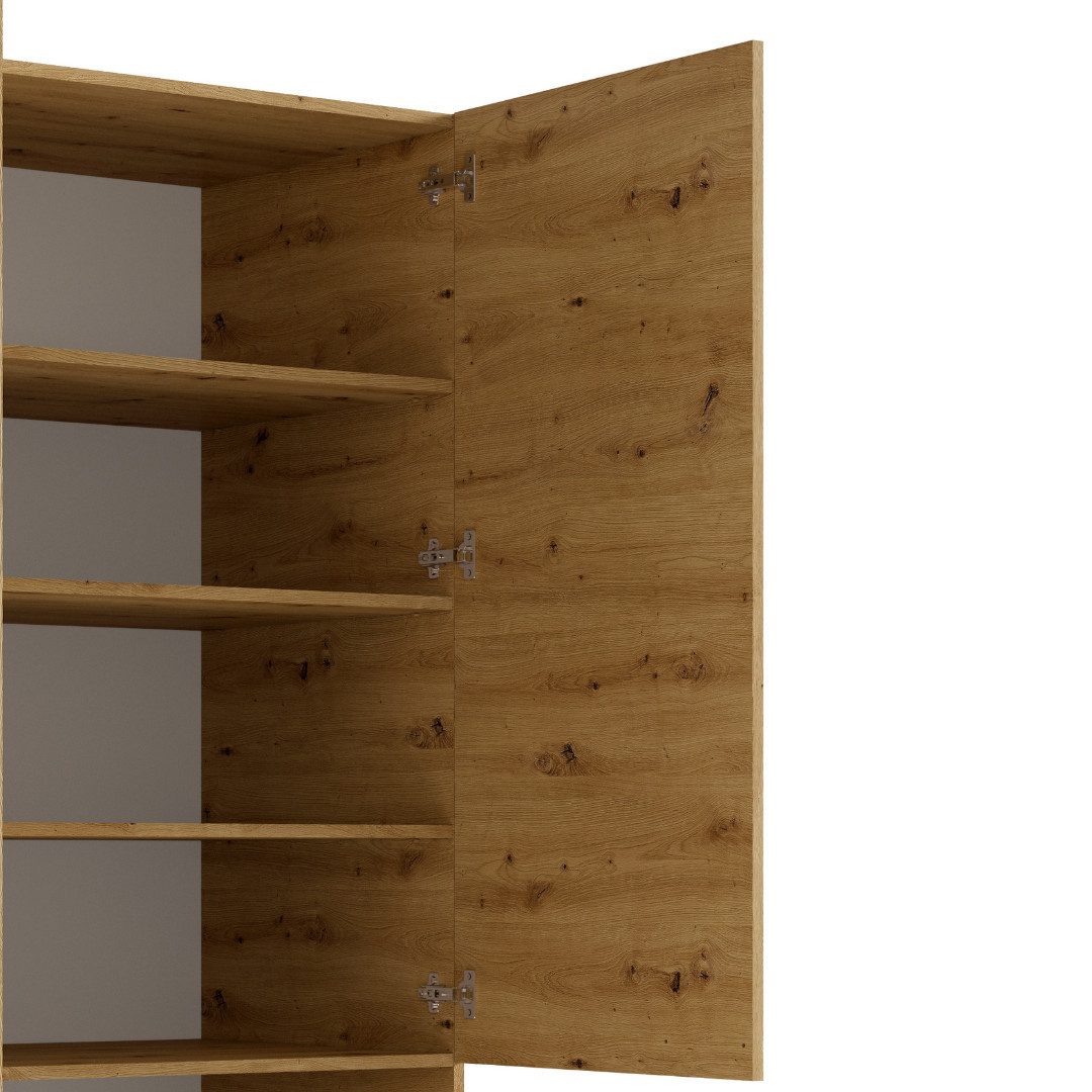 INOSIGN Kledingkast LAREDO Wäscheschrank komplette Innenausstattung, Maße 158,3/200,5/55cm Garderobe met open vak, 3 deuren en 2 lades, FSC