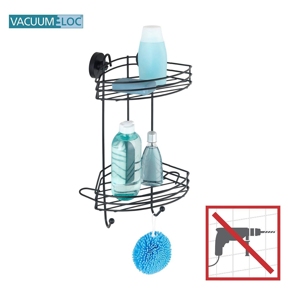 WENKO Badkamerrekje Vacuum-Loc 2 verdiepingen