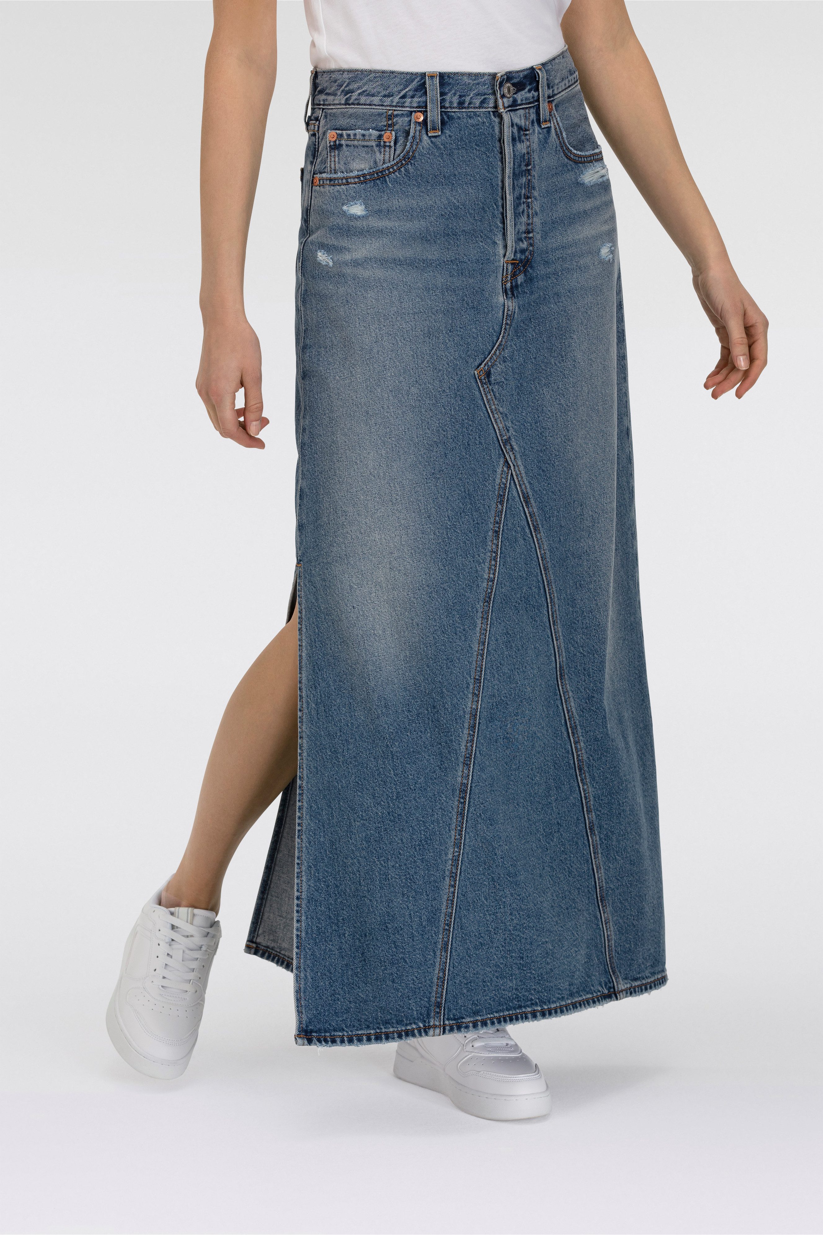Levi's® Jeans rok ICONIC LONG SKIRT in five-pocketsstijl