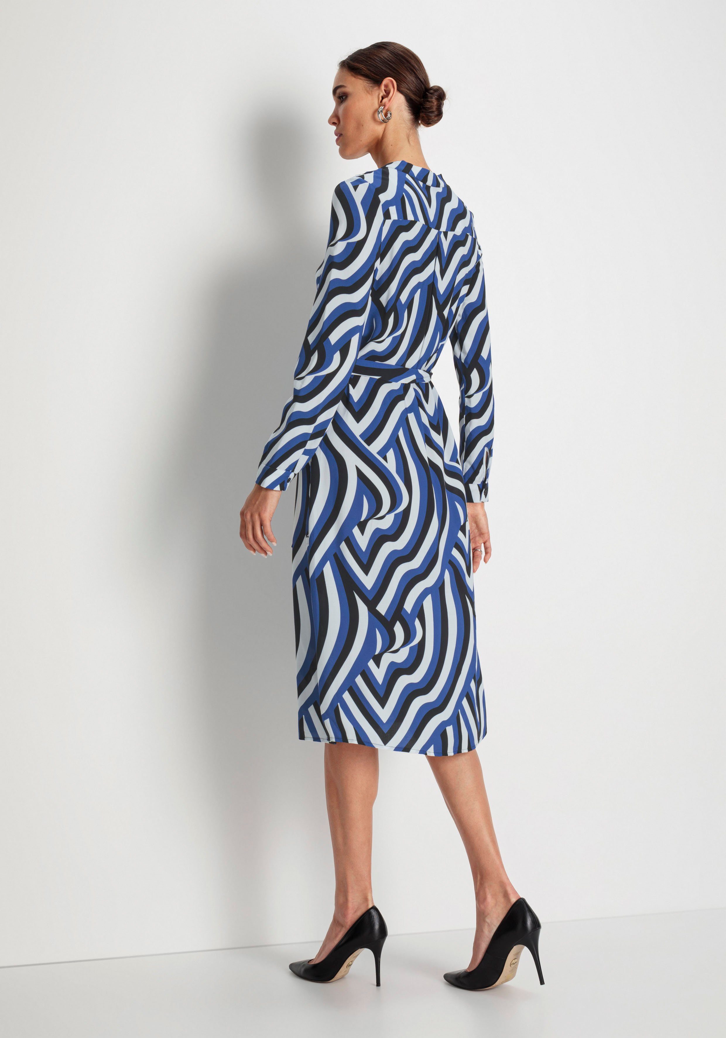 HECHTER PARIS Midi-jurk met een bindceintuur