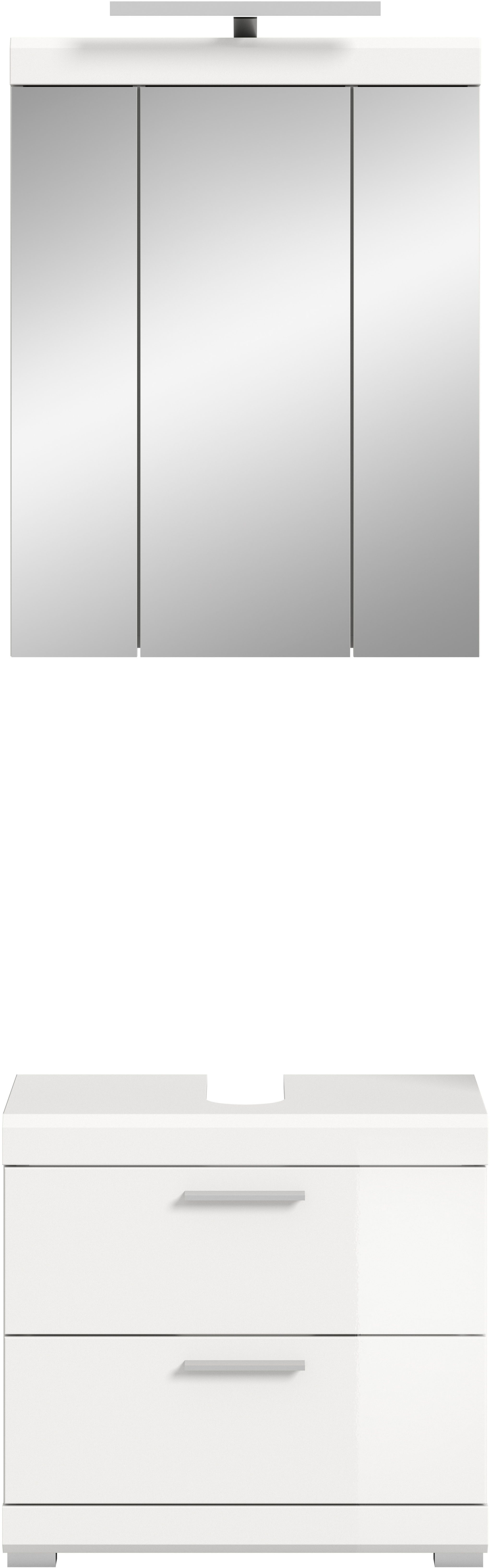 INOSIGN Badkamerserie Siena, 2-delig, inclusief LED-verlichting, bestaande uit: (set, 2-delig)