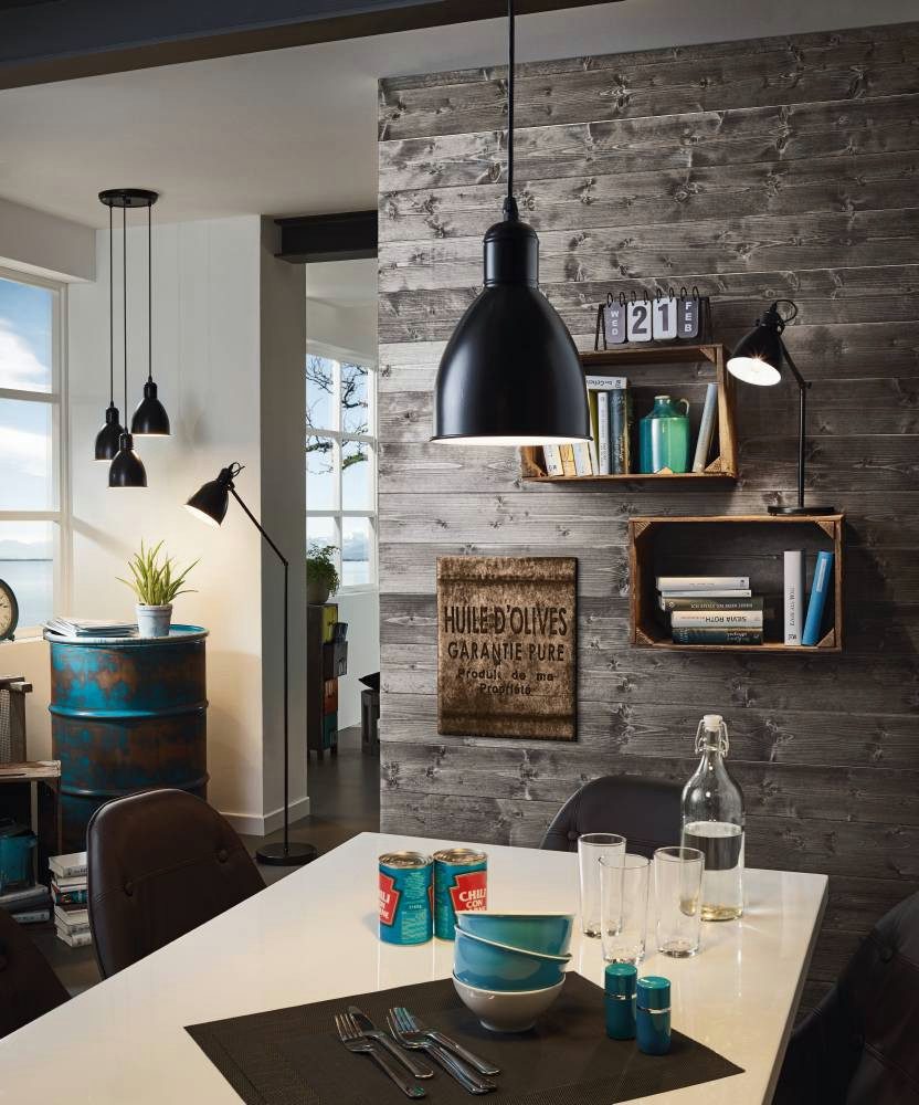 EGLO Staande lamp PRIDDY vloerlamp, staande lamp, staal, zwart, E27, industrieel