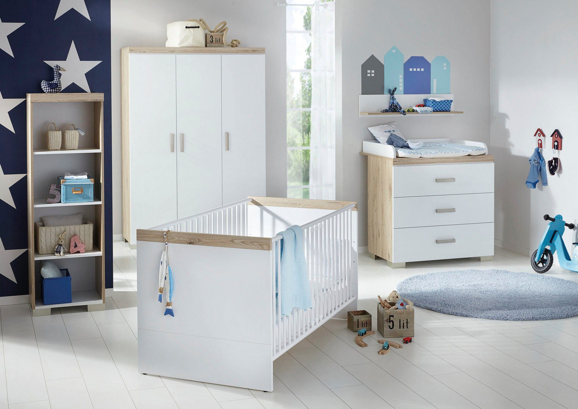 PAIDI Kinderwelten Commode HILJA, by PAIDI, 3 laden inclusief aankleedgedeelte