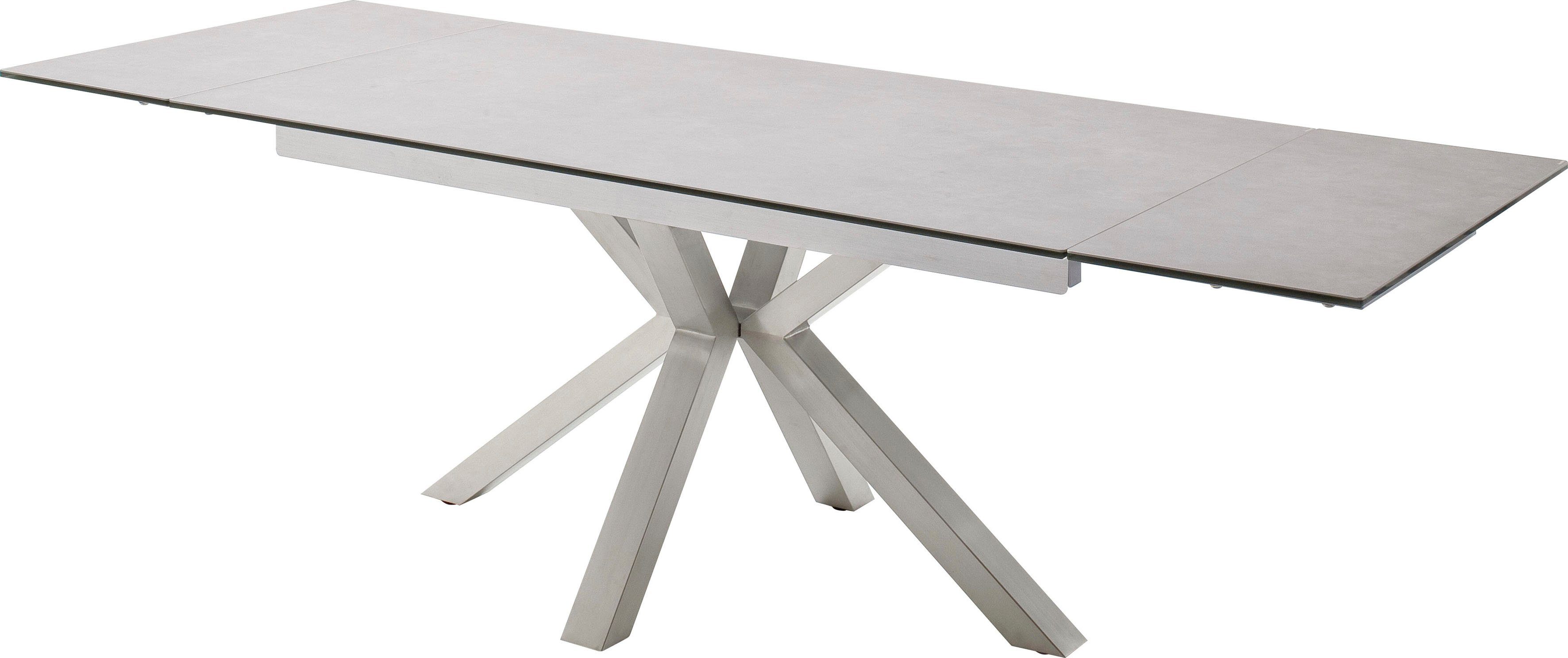 MCA furniture Eettafel Nagano Eettafel glas-keramiek met uittrekbaar deel aan de kopse kant