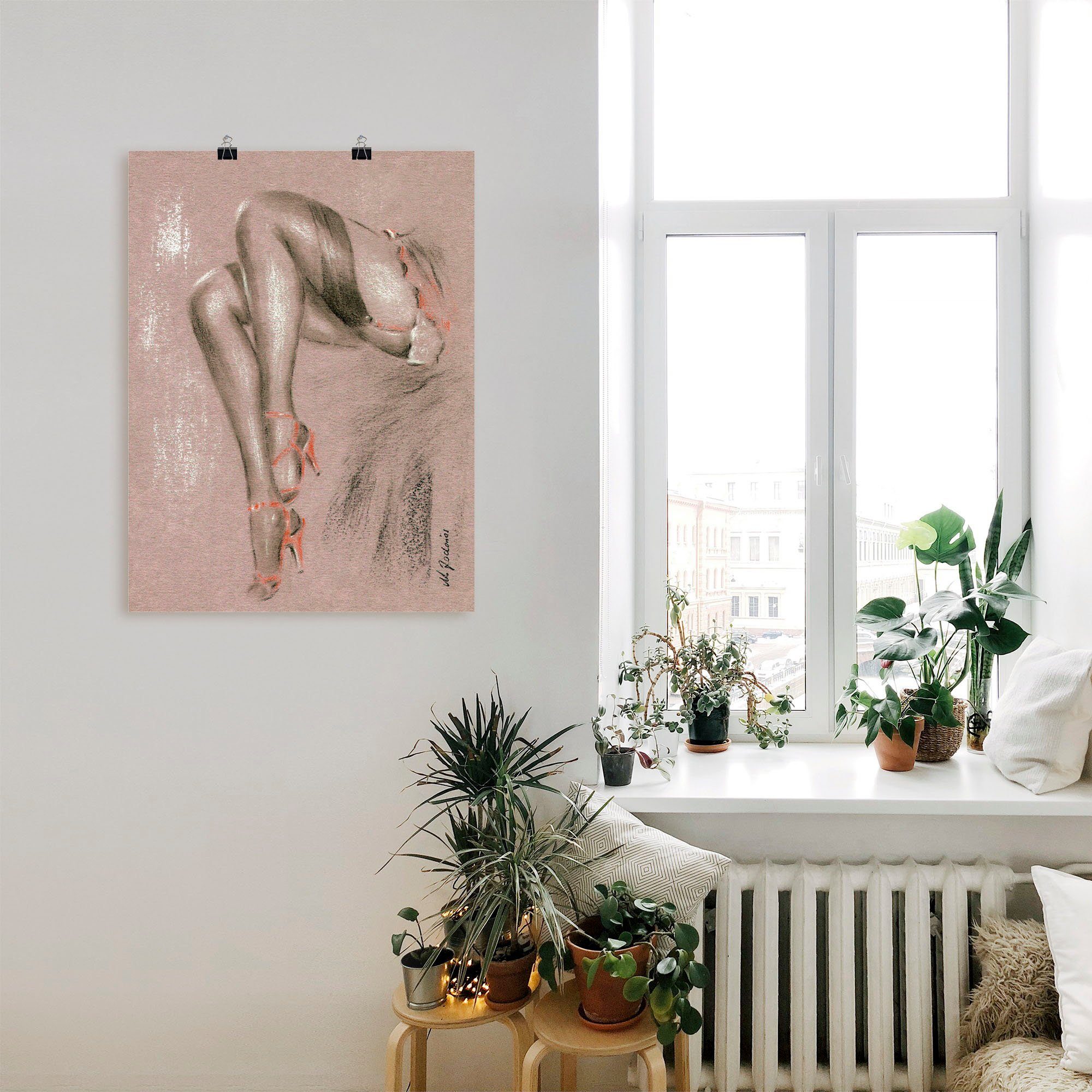 Artland Artprint Erotisch in highheels als artprint op linnen, poster in verschillende formaten maten
