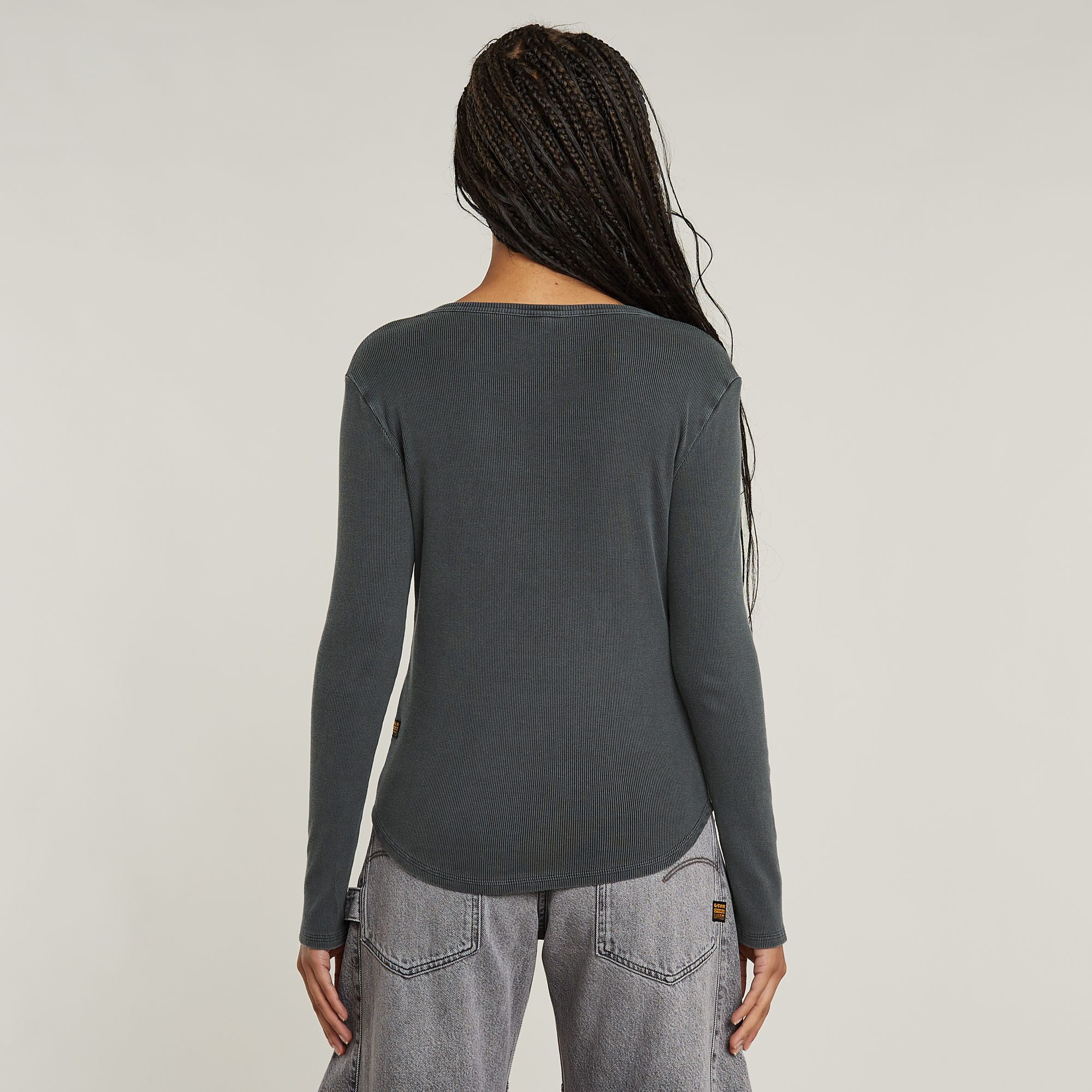 G-Star RAW Shirt met lange mouwen Deep v slim met knoopsluiting