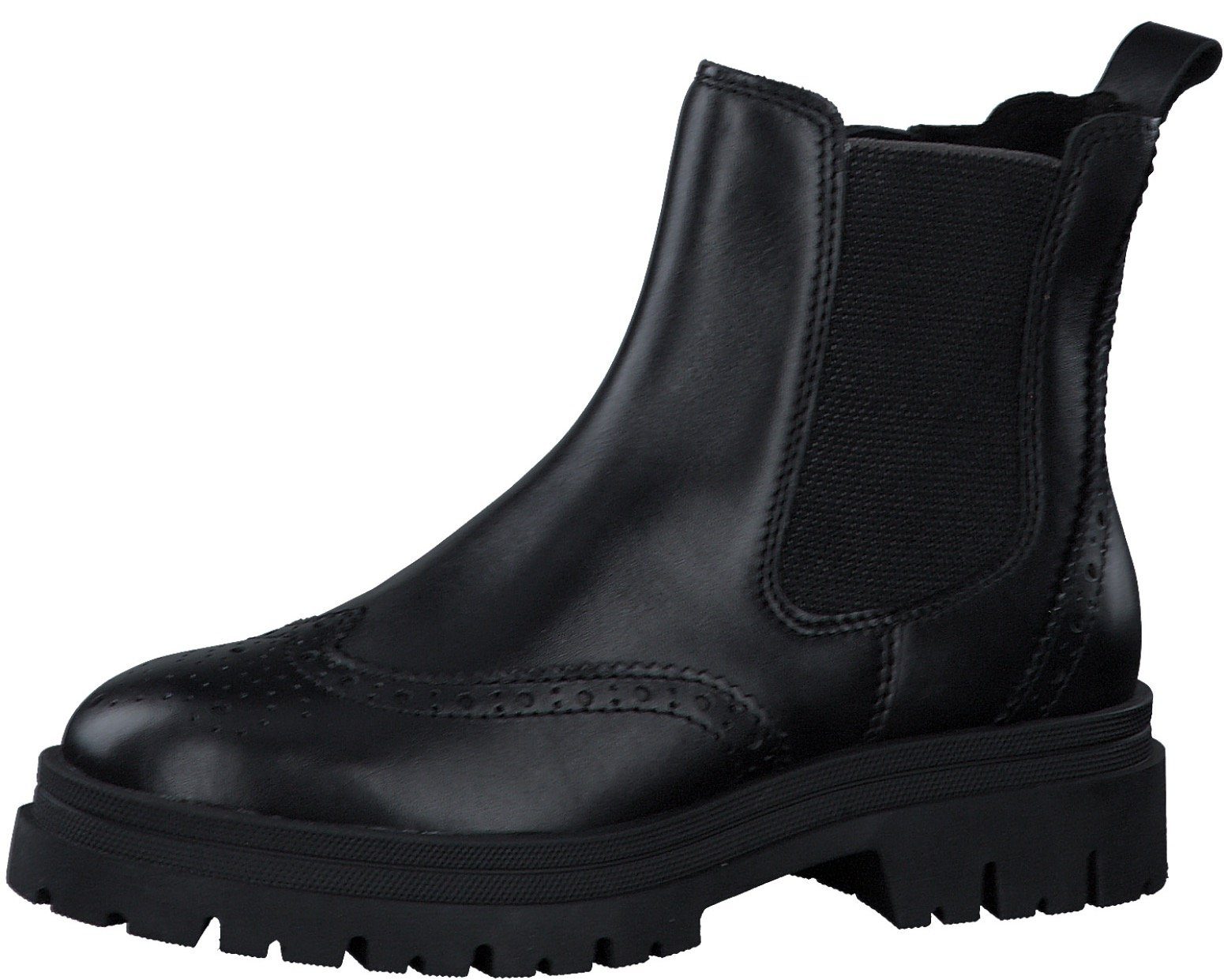 Marco Tozzi Chelsea-boots laarzen, enkellaars, chunky boots met modieuze lyra-perforatie