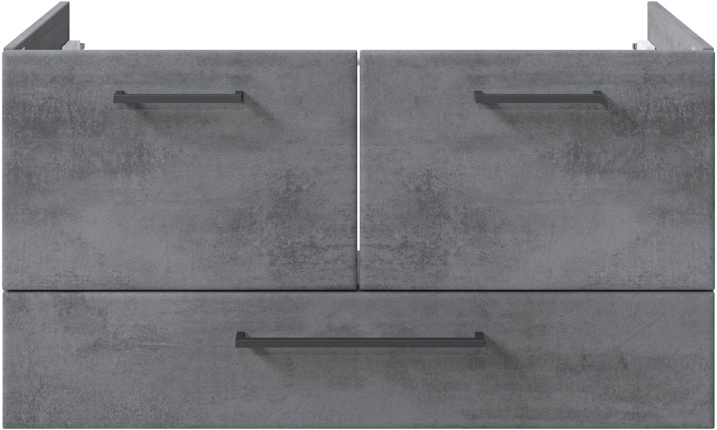 Saphir Badkamerserie Quickset 945 4-delig, keramieken wastafelonderkast met led-spiegelkast (5-delig)