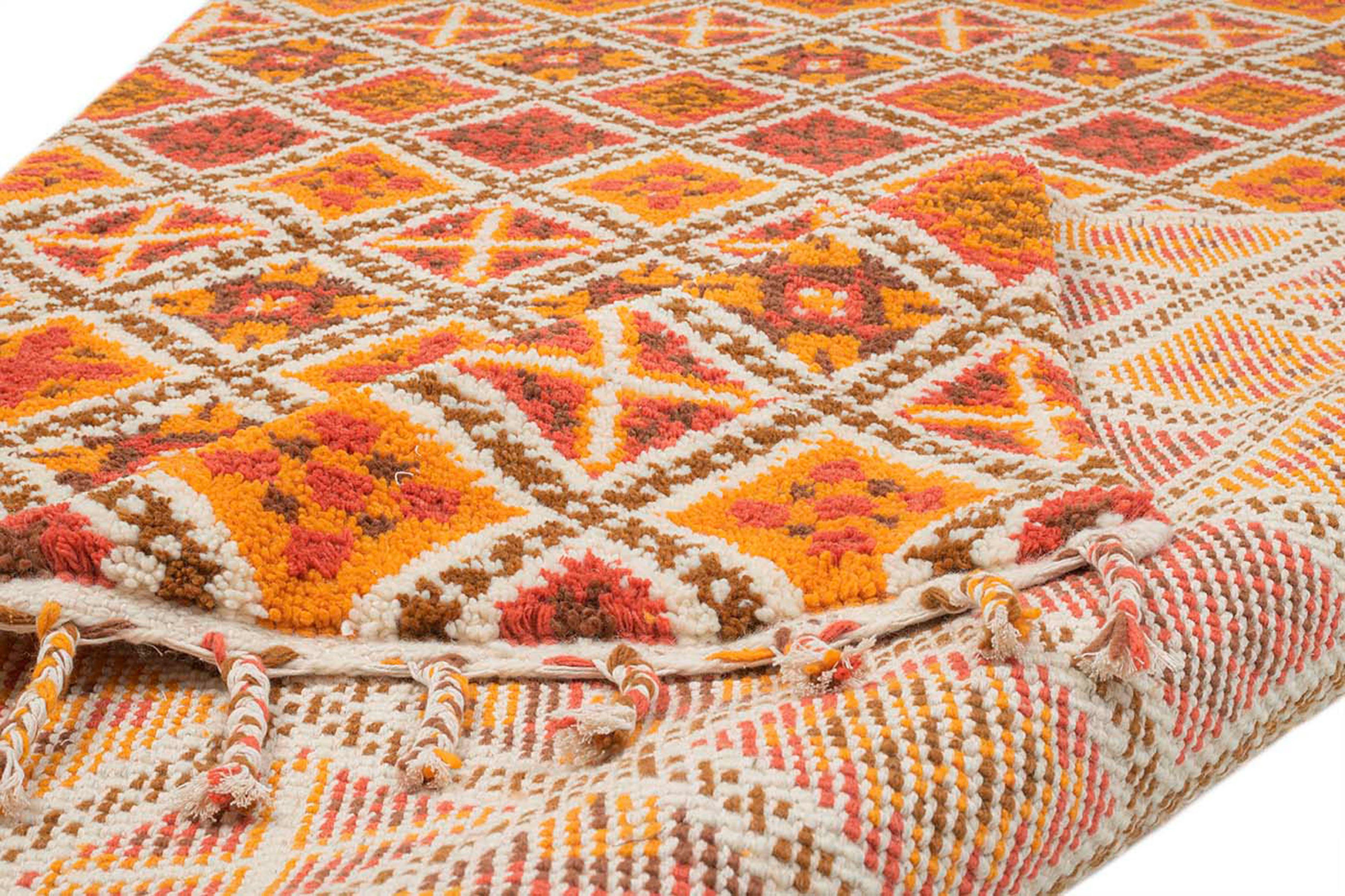 THEKO Wollen kleed Marmoucha echte berber vloerkleed, zuivere wol, met de hand geknoopt, ook als loper