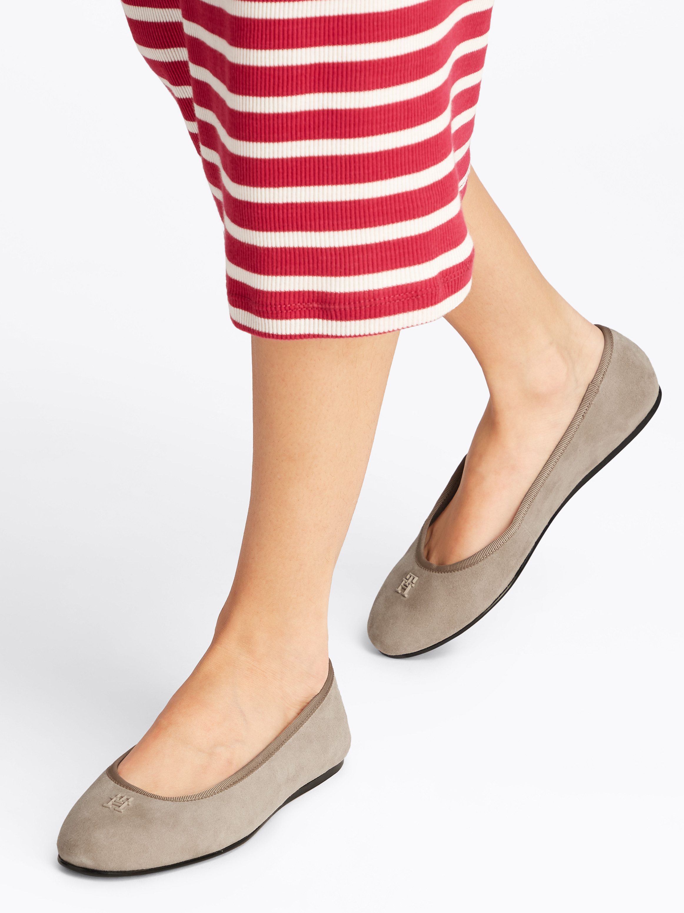 Tommy Hilfiger Ballerina's TH HARDWARE SUEDE BALLERINA