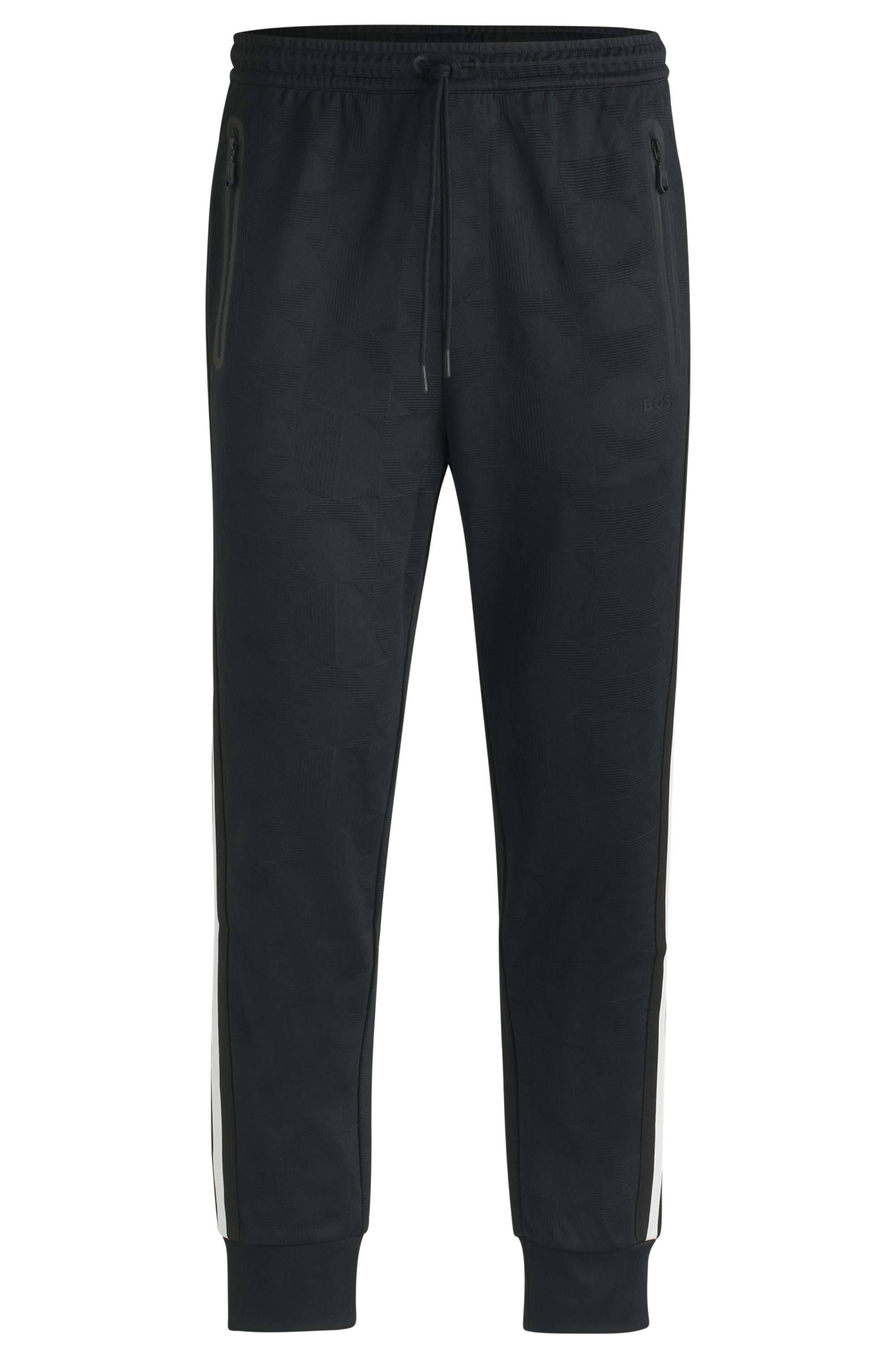 BOSS GREEN Sweatbroek Hover Striped C met contrastkleurige strepen