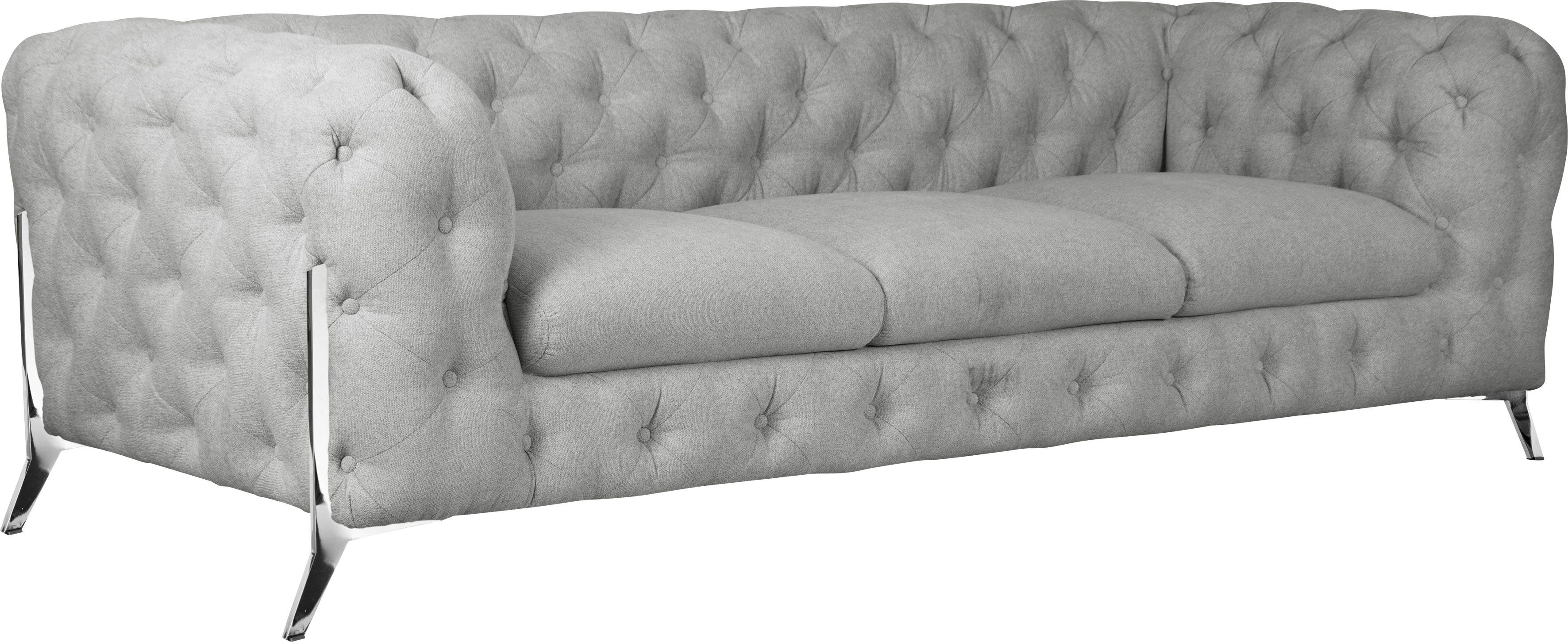 Leonique Chesterfield-bank Amaury luxueuze capitonnage, moderne chesterfield look, kleur van de poten ter keuze