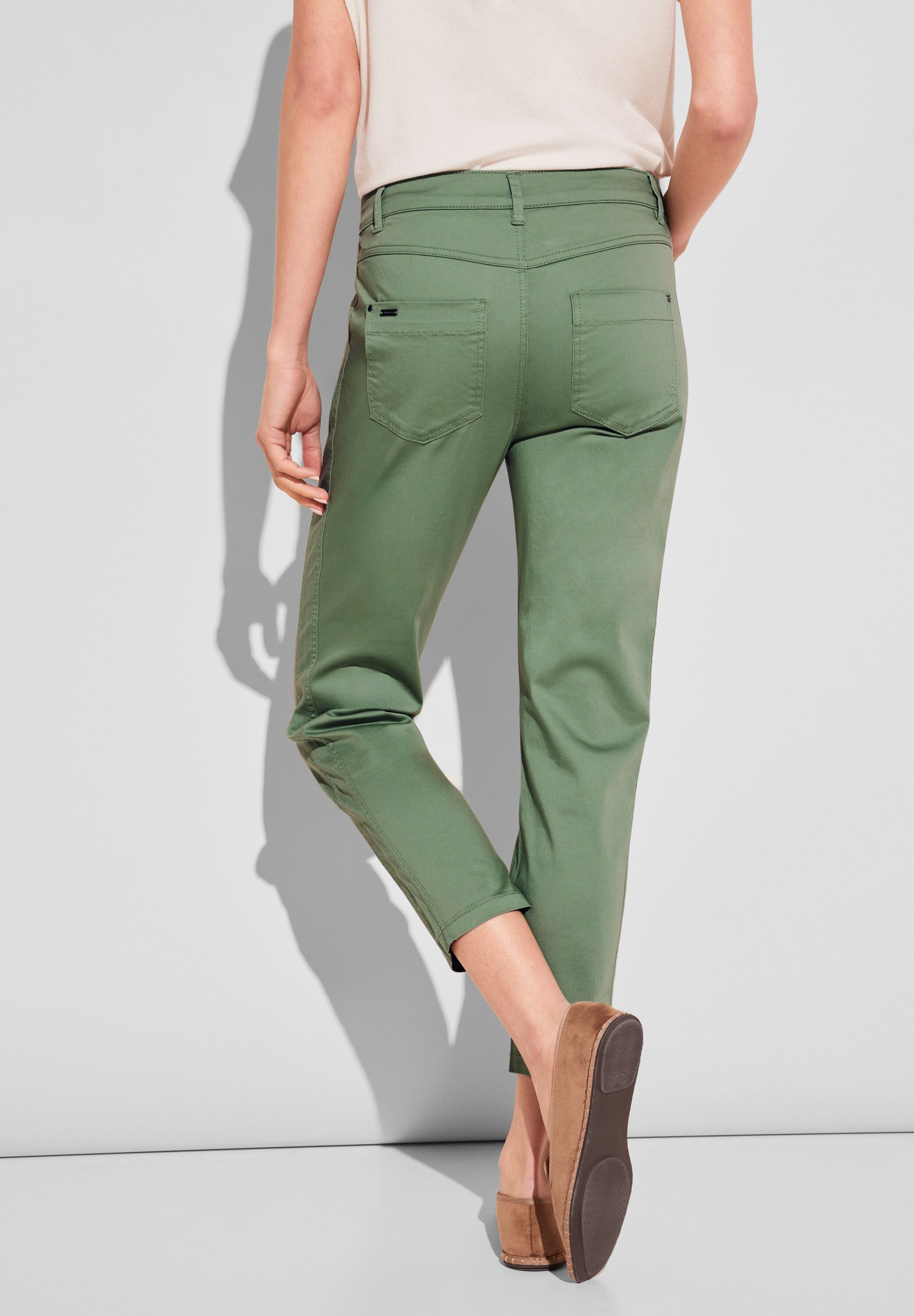 STREET ONE Chino in satijn-look