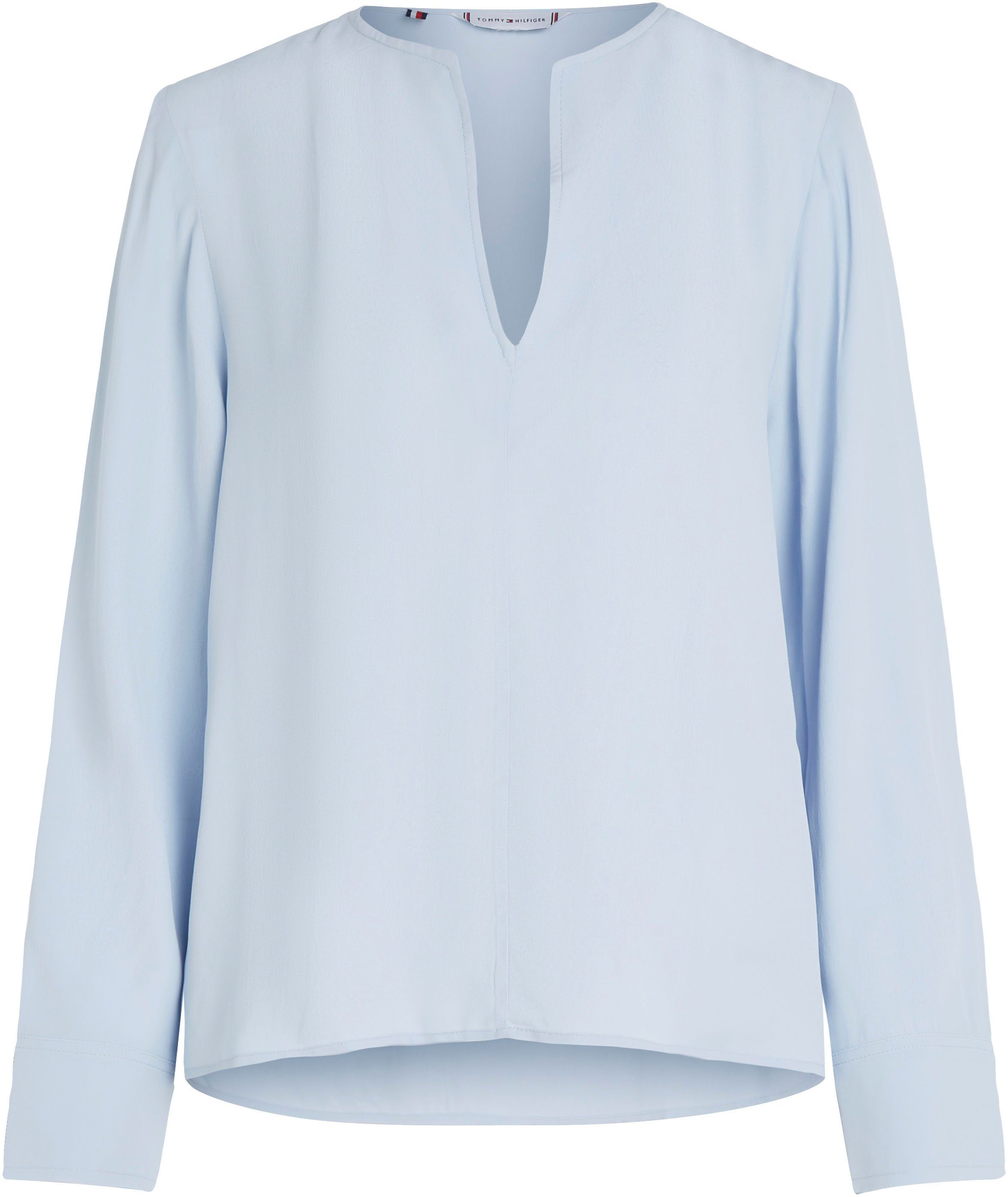 Tommy Hilfiger Blouse met lange mouwen VISCOSE CREPE V-NECK BLOUSE