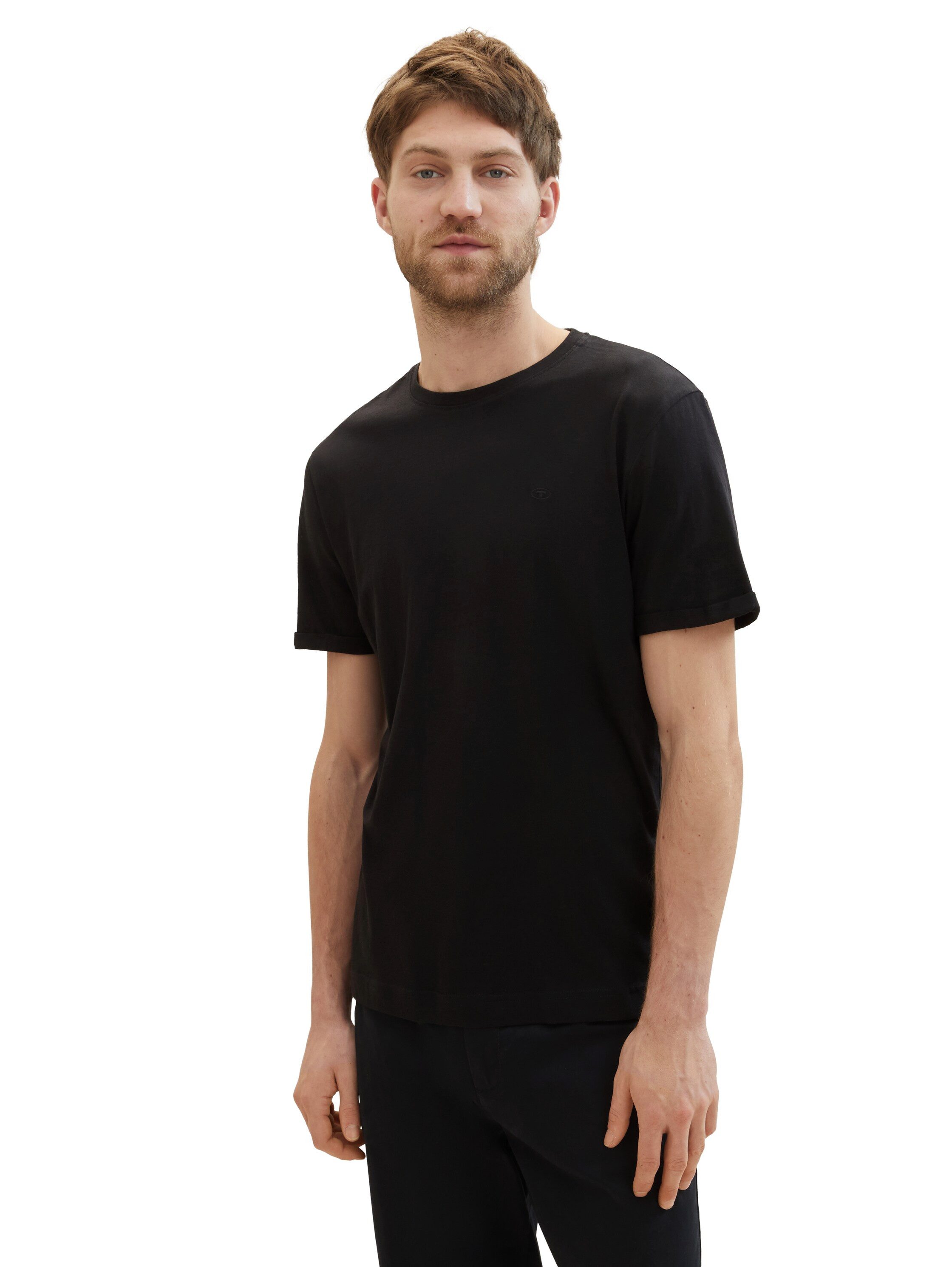 Tom Tailor T-shirt met logoborduursel (set, 3-delig)