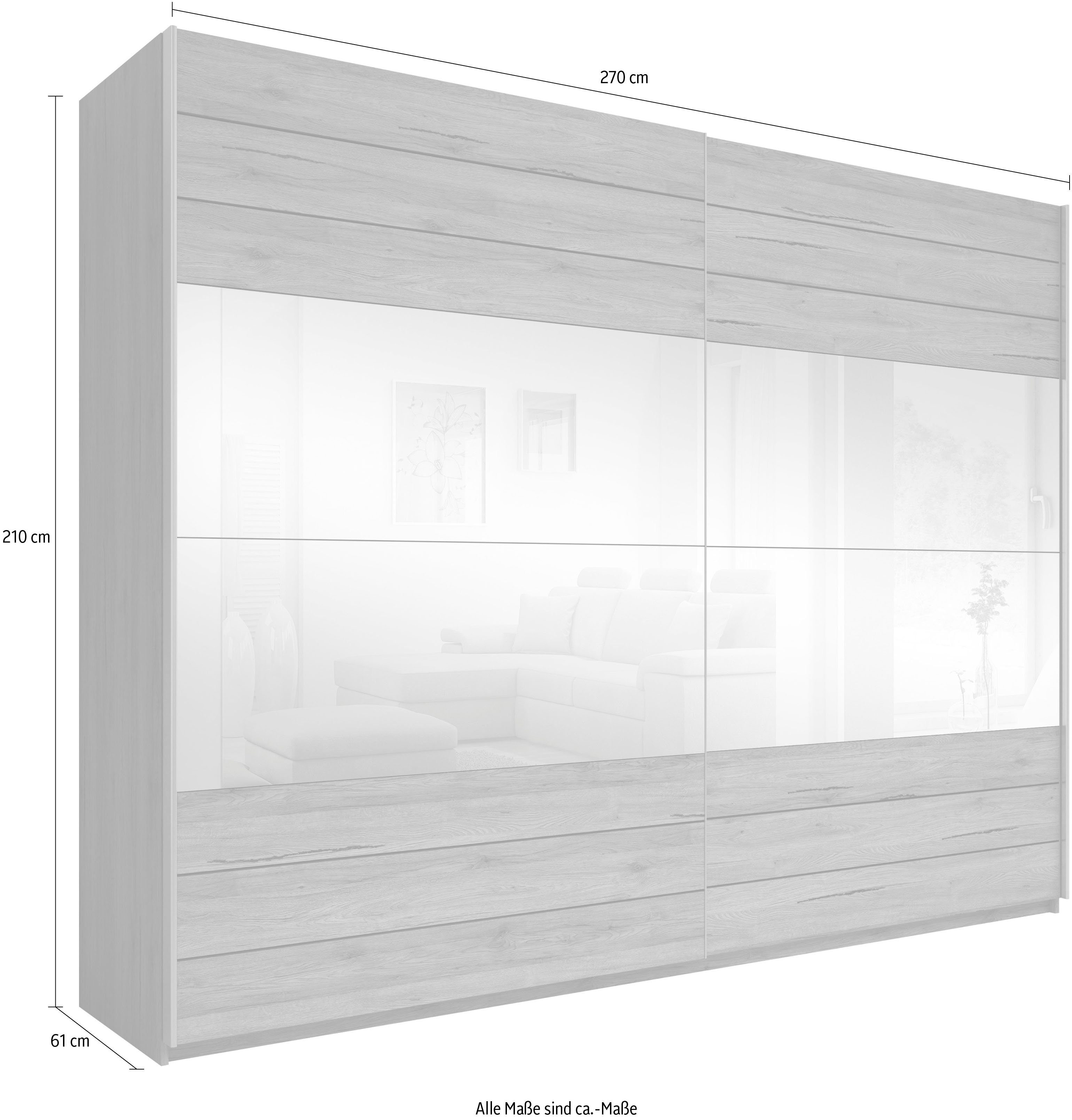 INOSIGN Zweefdeurkast Galaxy kledingkast, linnenkast 200, 220 of 270 cm breed