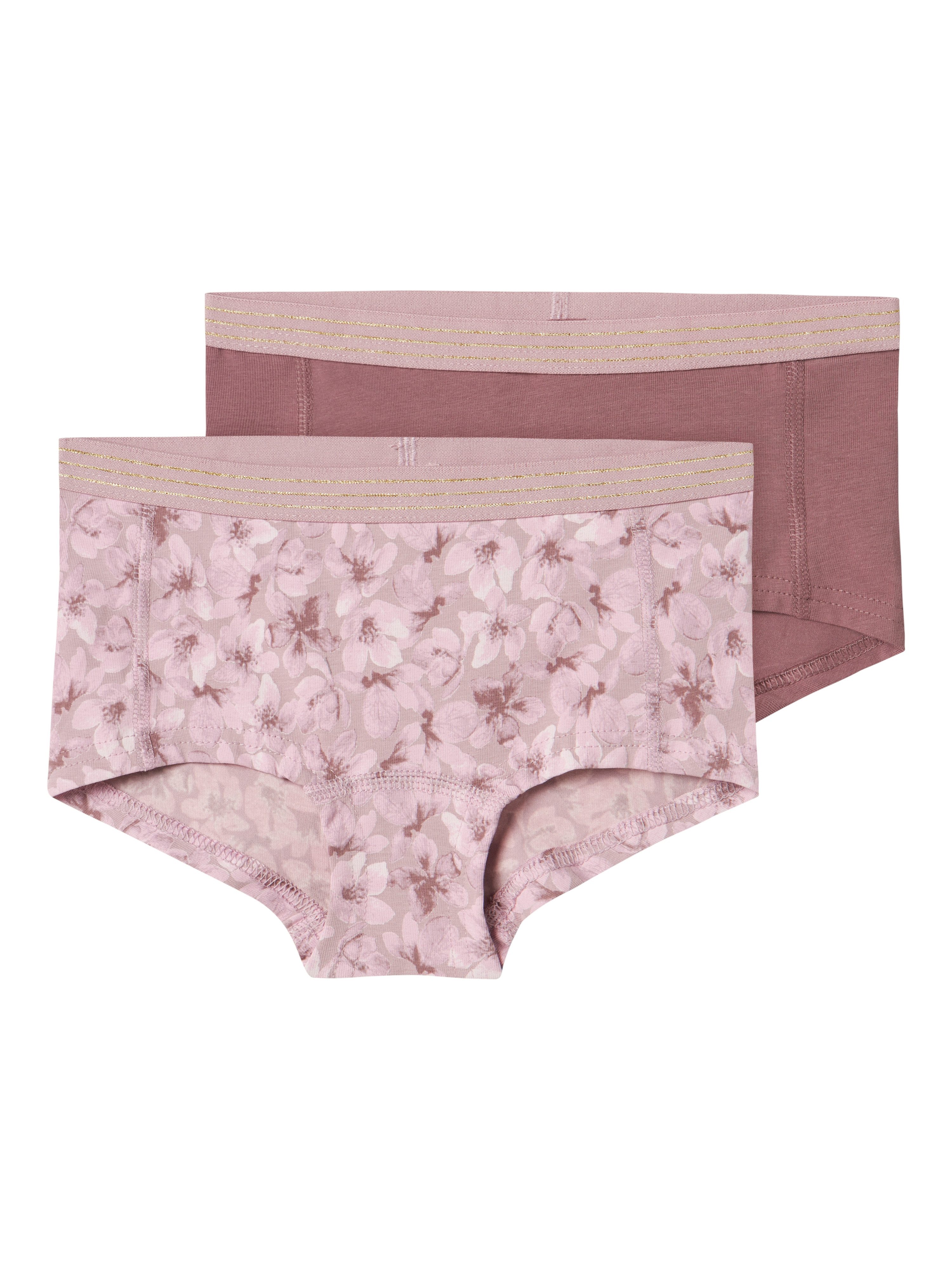 Name It Boxershort NKFHIPSTER 2P MAUVE FLOWER NOOS (set 2 stuks)