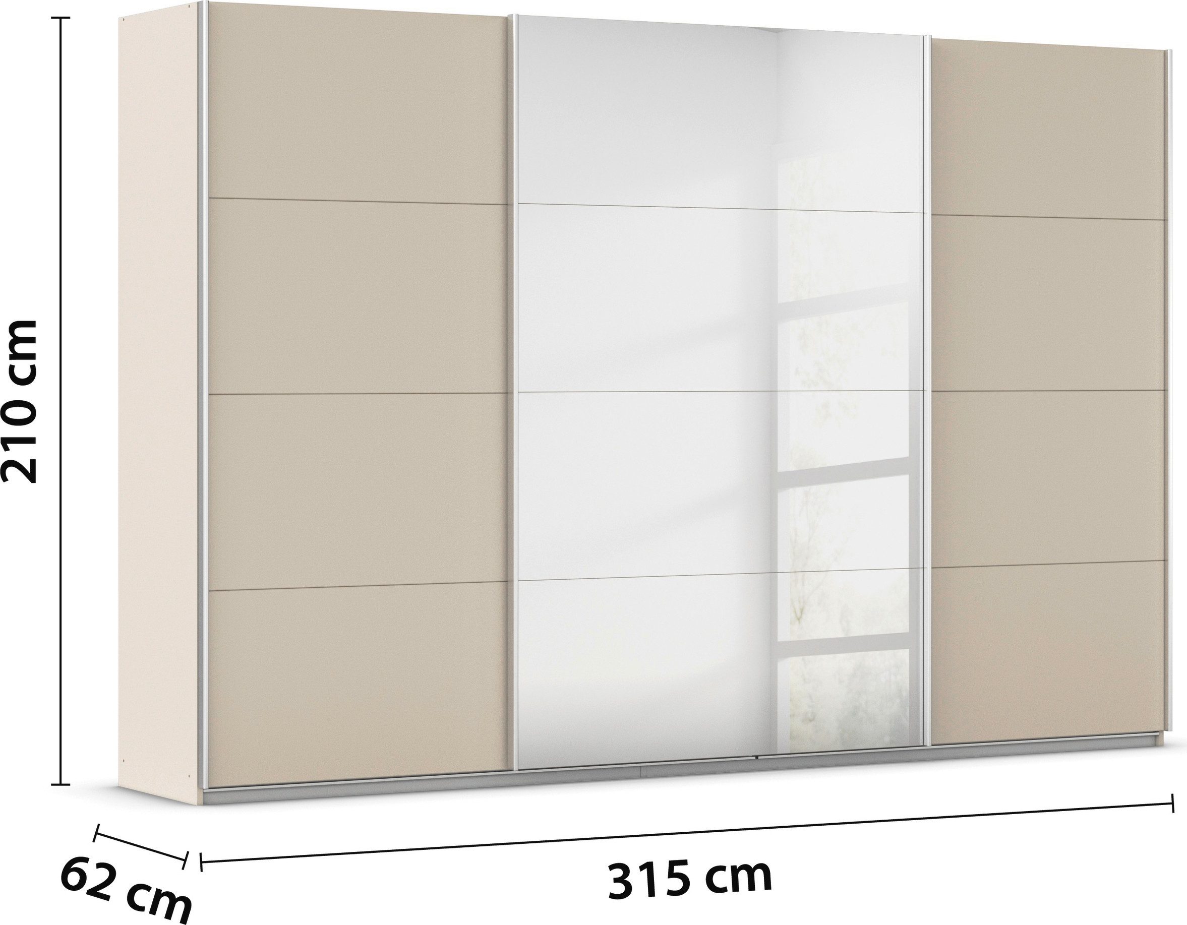rauch Schuifdeurkast Kledingkast kast OTTO´S CHOICE garderobe AGORDO Top interieur, in 4 breedtes en 2 hoogtes MADE IN GERMANY