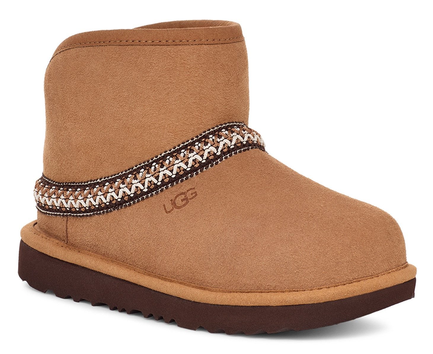 UGG Boots zonder sluiting CLASSIC MINI CRESCENT , instaplaarzen, hut schoen, winterschoen met lamsvelkraag