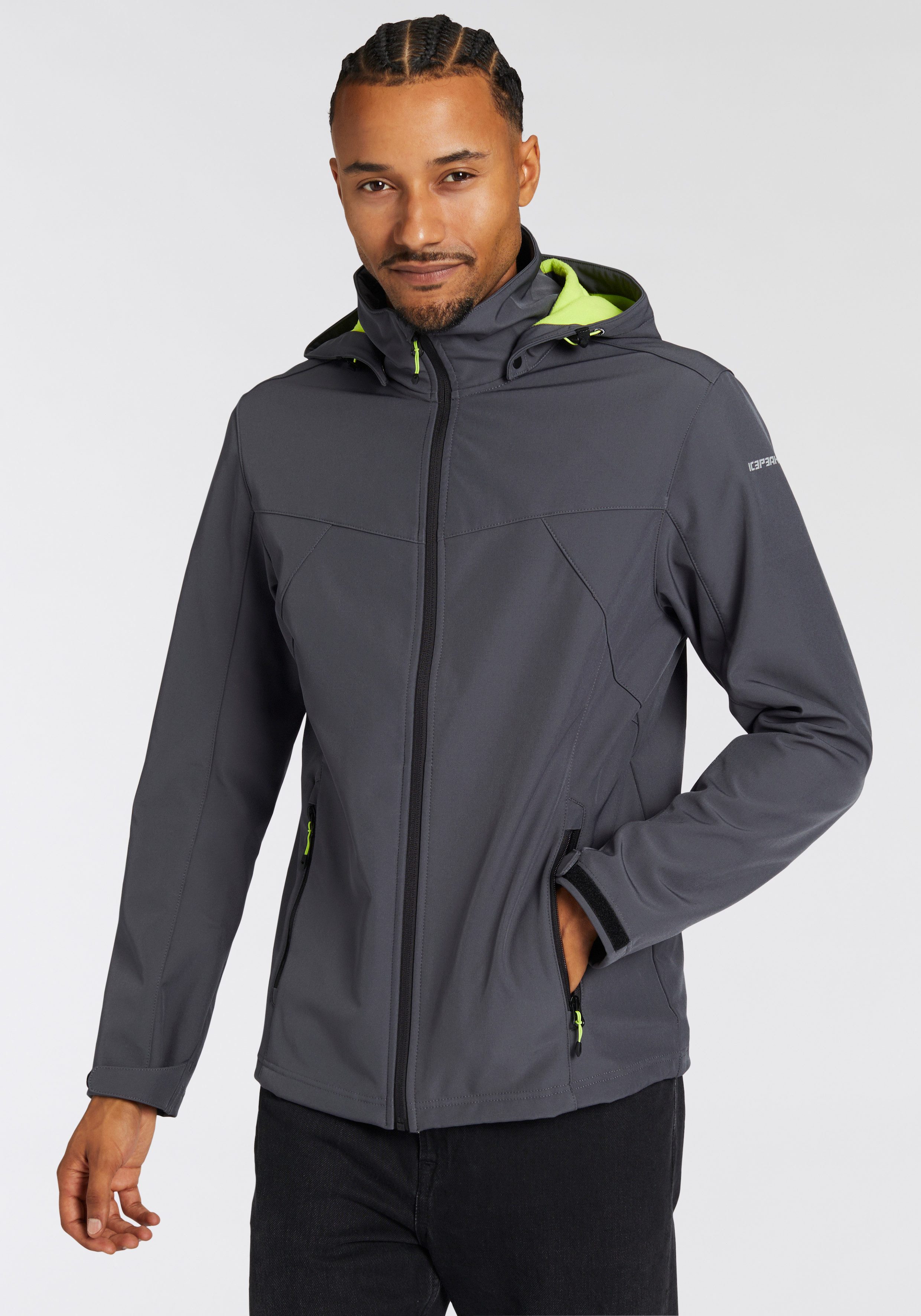Icepeak Softshell-jack BRIMFIELD met stijlvolle logo-opschriften (1 stuk)