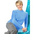 classic basics trui met staande kraag trui blauw
