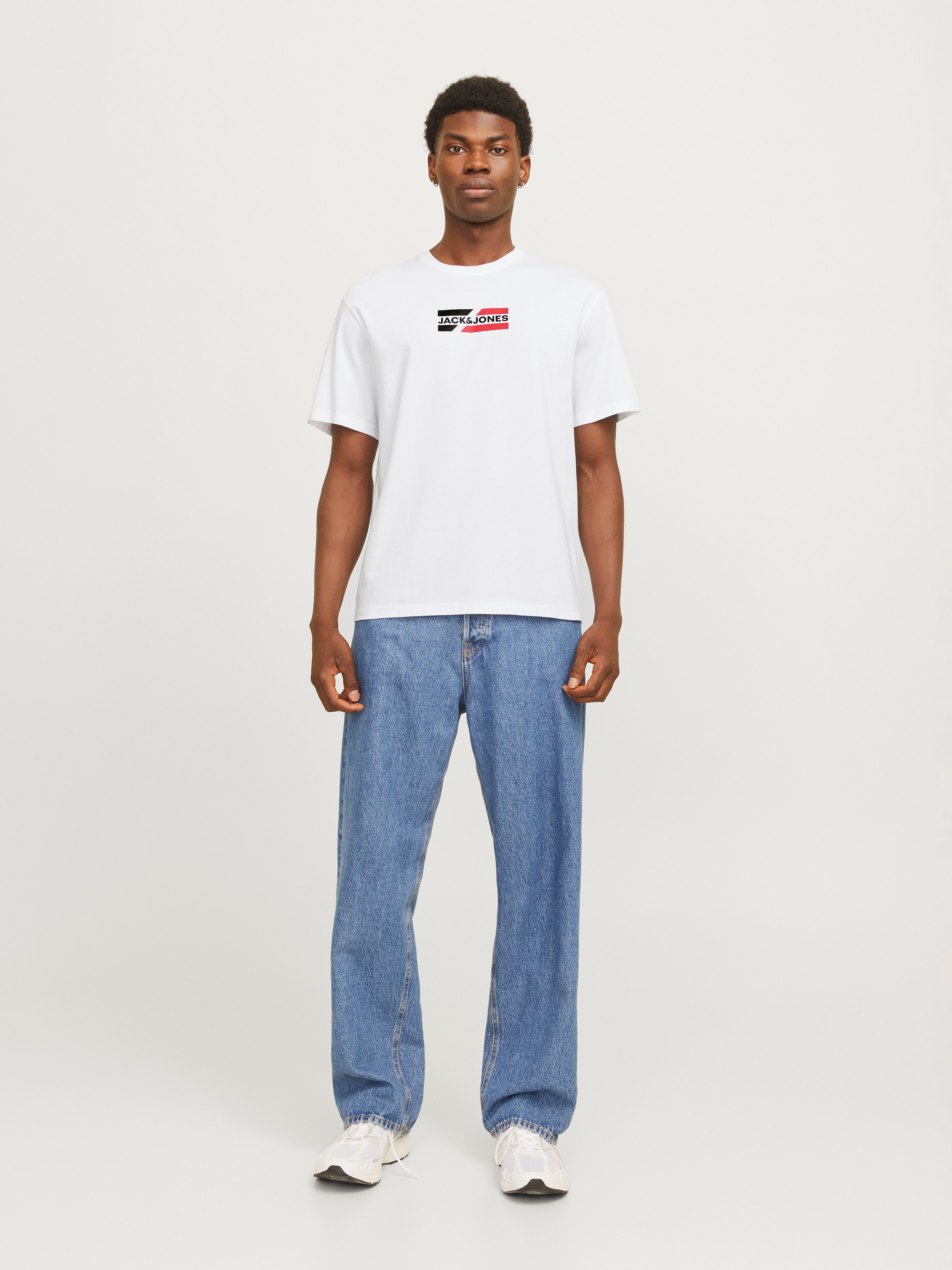 Jack & Jones Shirt met ronde hals JJECORP GRAPHIC TEE SS O-NECK NOOS